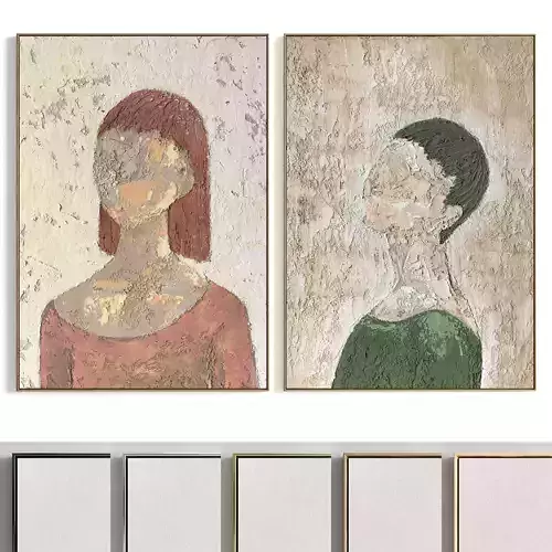 Plaster Two Photo Frame 294