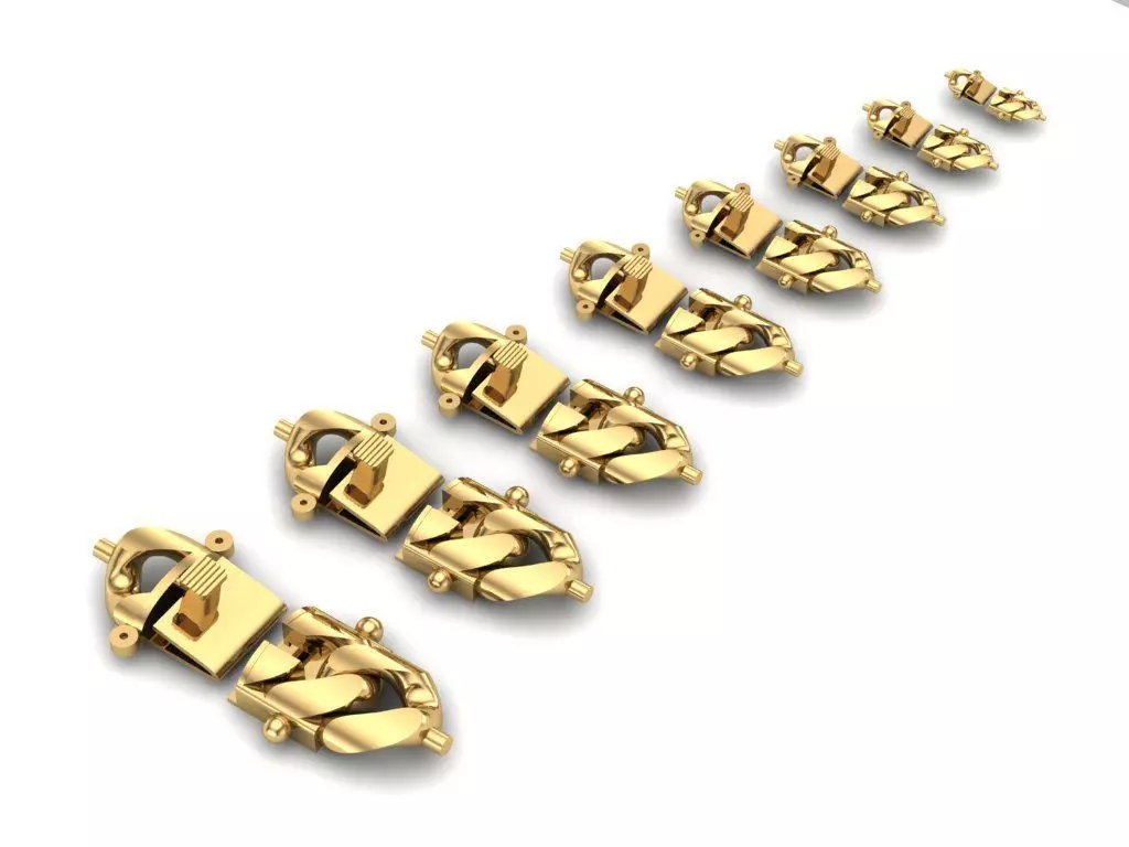 Cuban Chain Link lock JUST STL 3D model