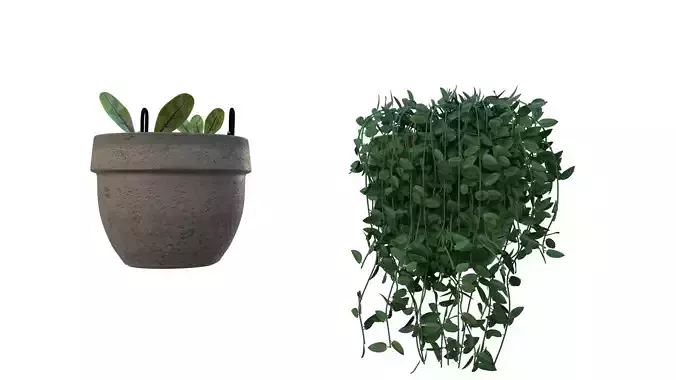 vase stone Low-poly 3D model