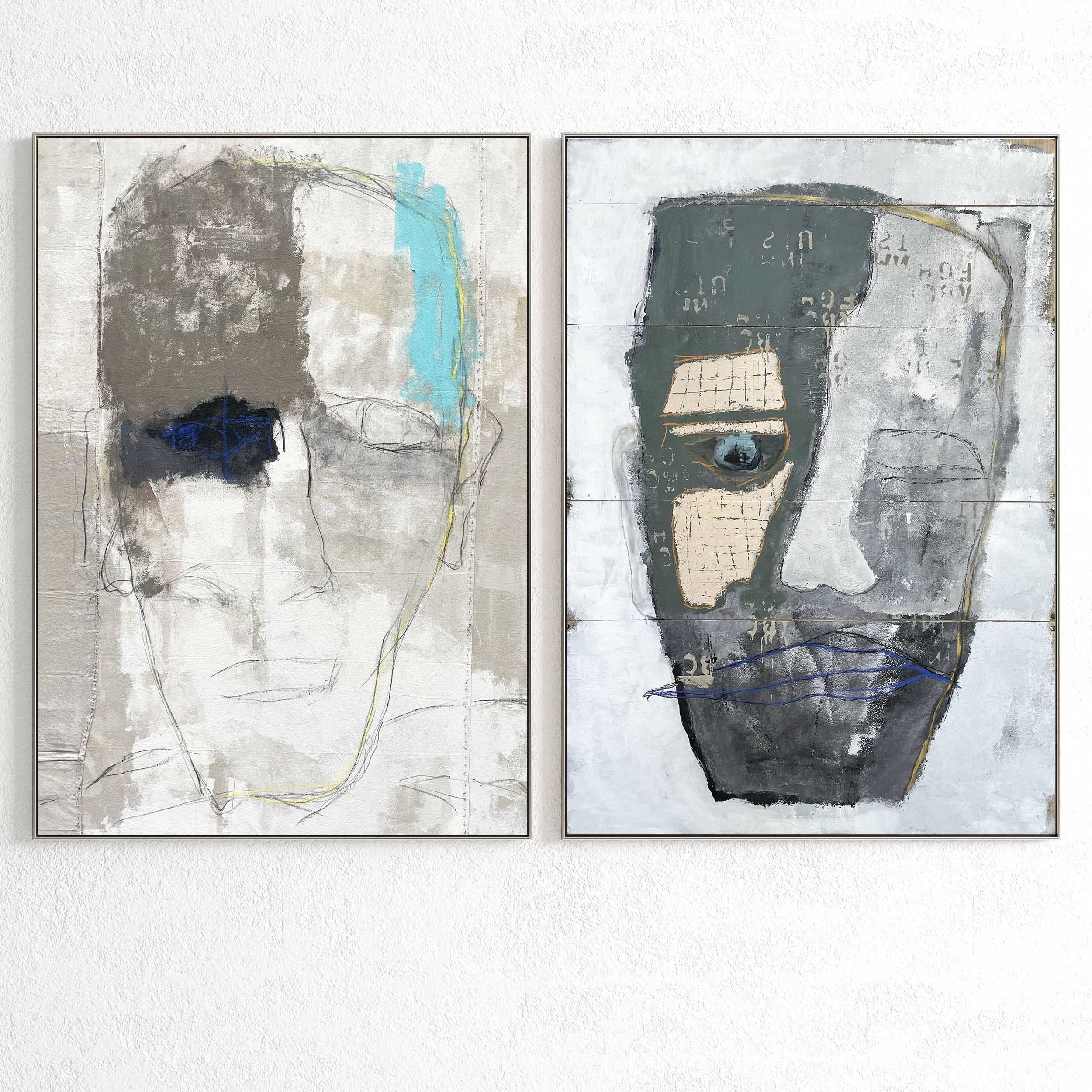 Plaster Two Photo Frame 298 Low-poly 3D model_1