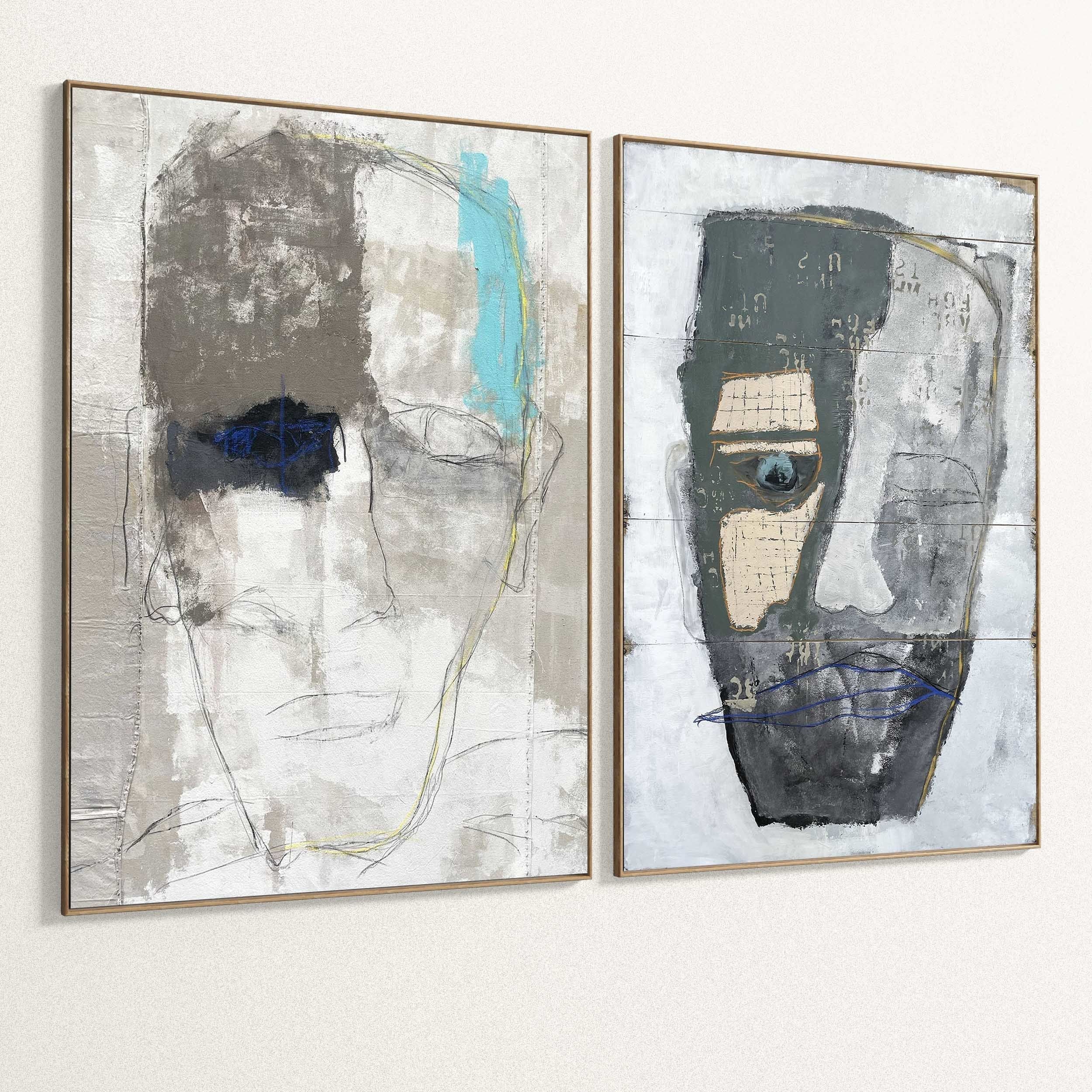 Plaster Two Photo Frame 298 Low-poly 3D model_3