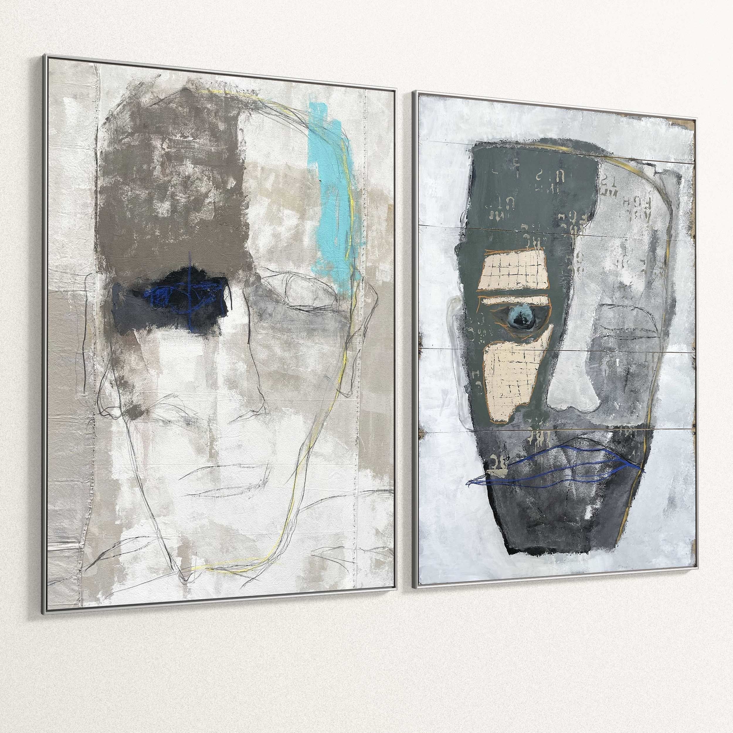 Plaster Two Photo Frame 298 Low-poly 3D model_5