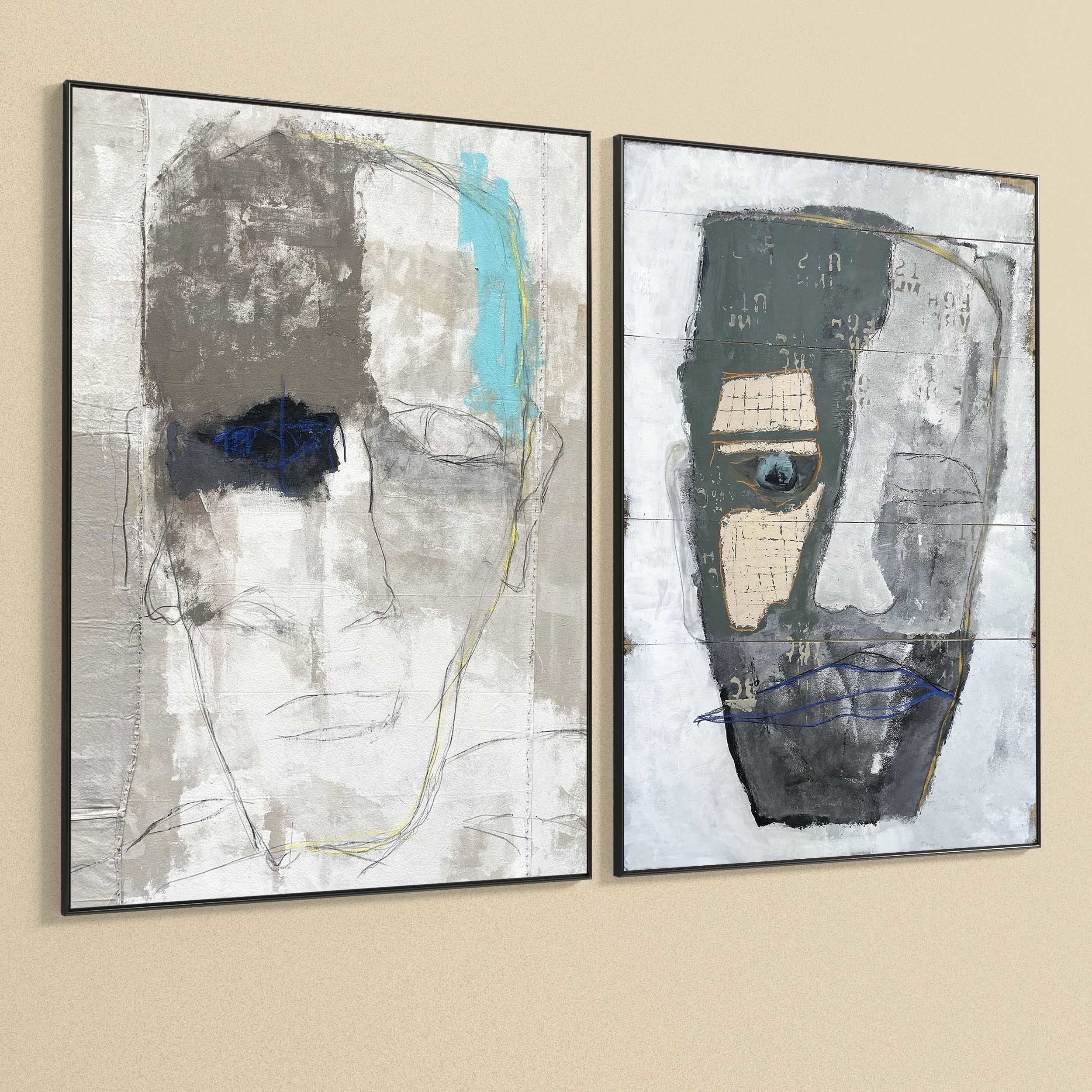 Plaster Two Photo Frame 298 Low-poly 3D model_4