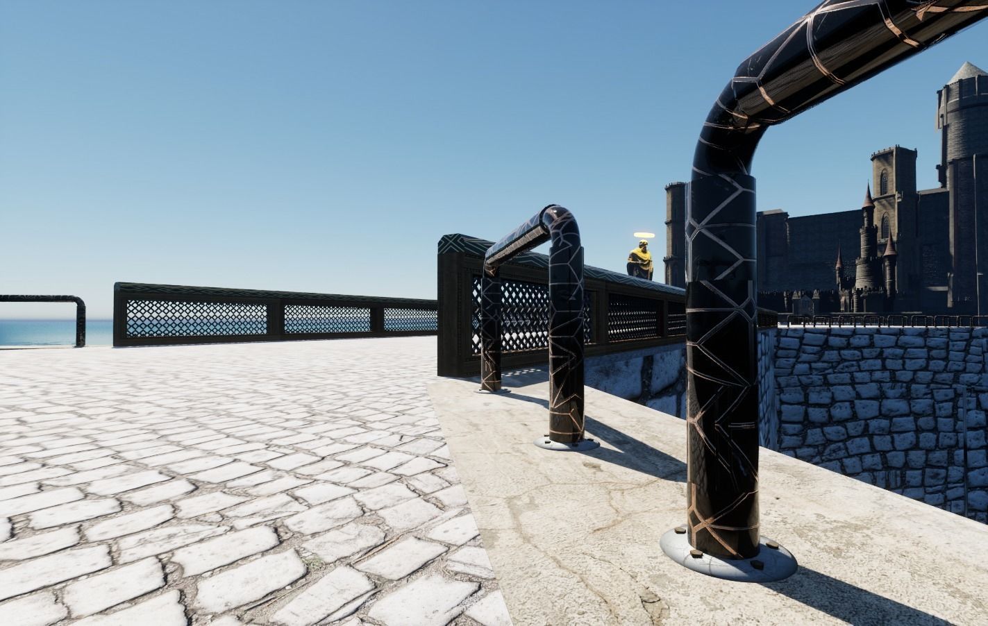 Medieval Bridge 3D model_3