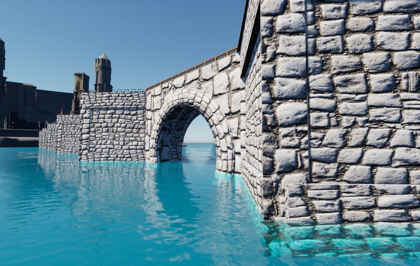 Medieval Bridge 3D model_2