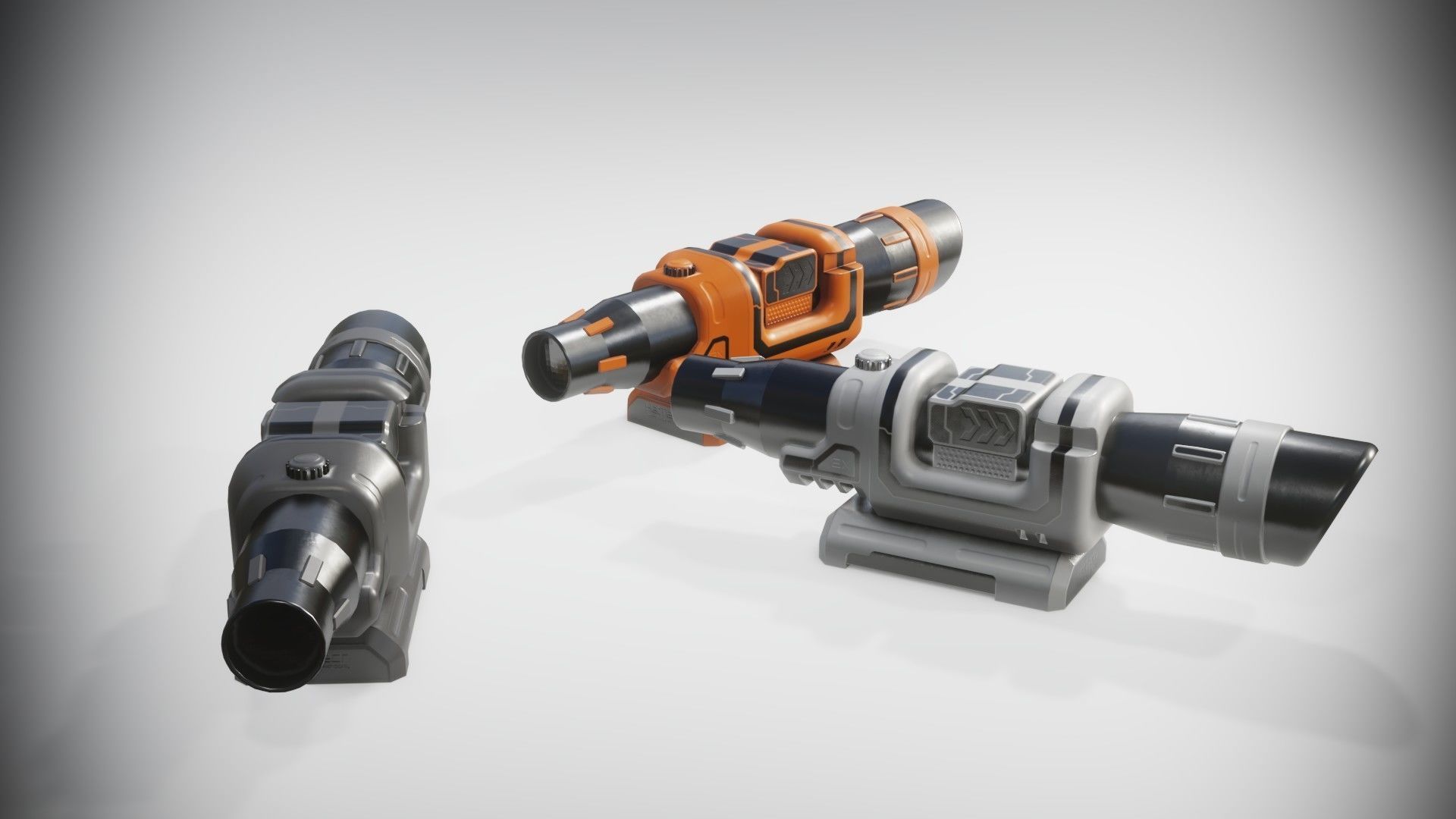 Sci-fi Scope Low-poly 3D model_3