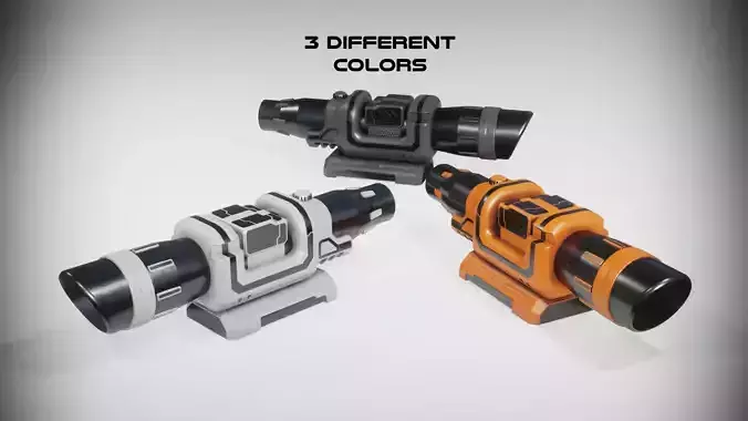 Sci-fi Scope Low-poly 3D model Sci-fi Scope Low-poly 3D model