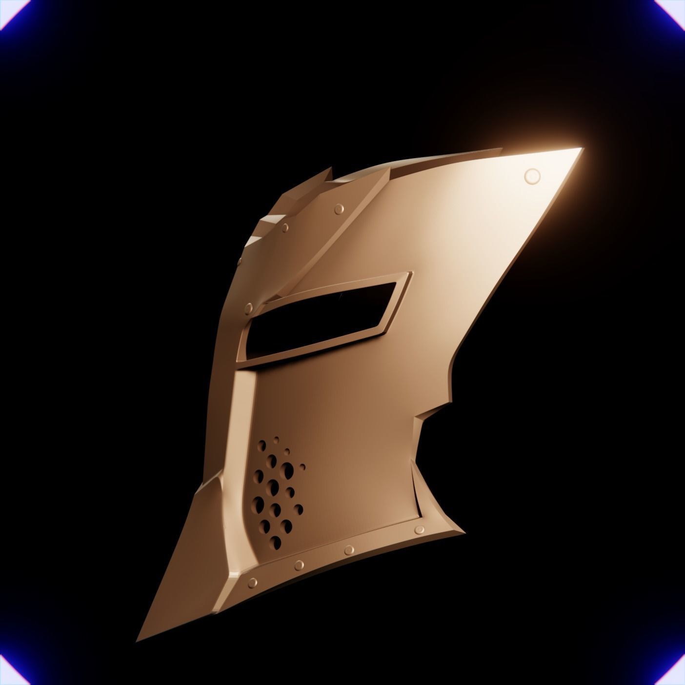 The Dawnguard helmet from Skyrim game 3D print model_6