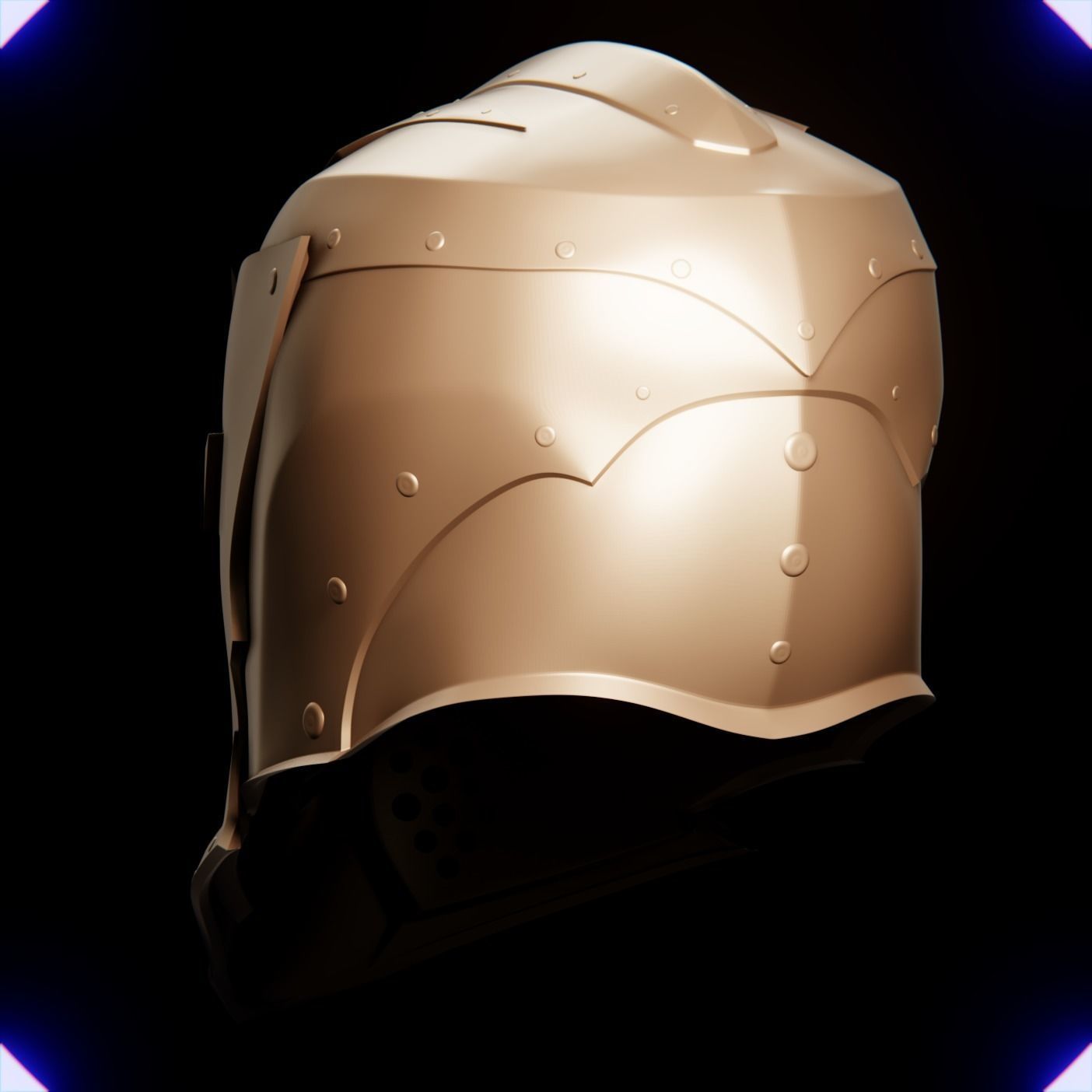 The Dawnguard helmet from Skyrim game 3D print model_4