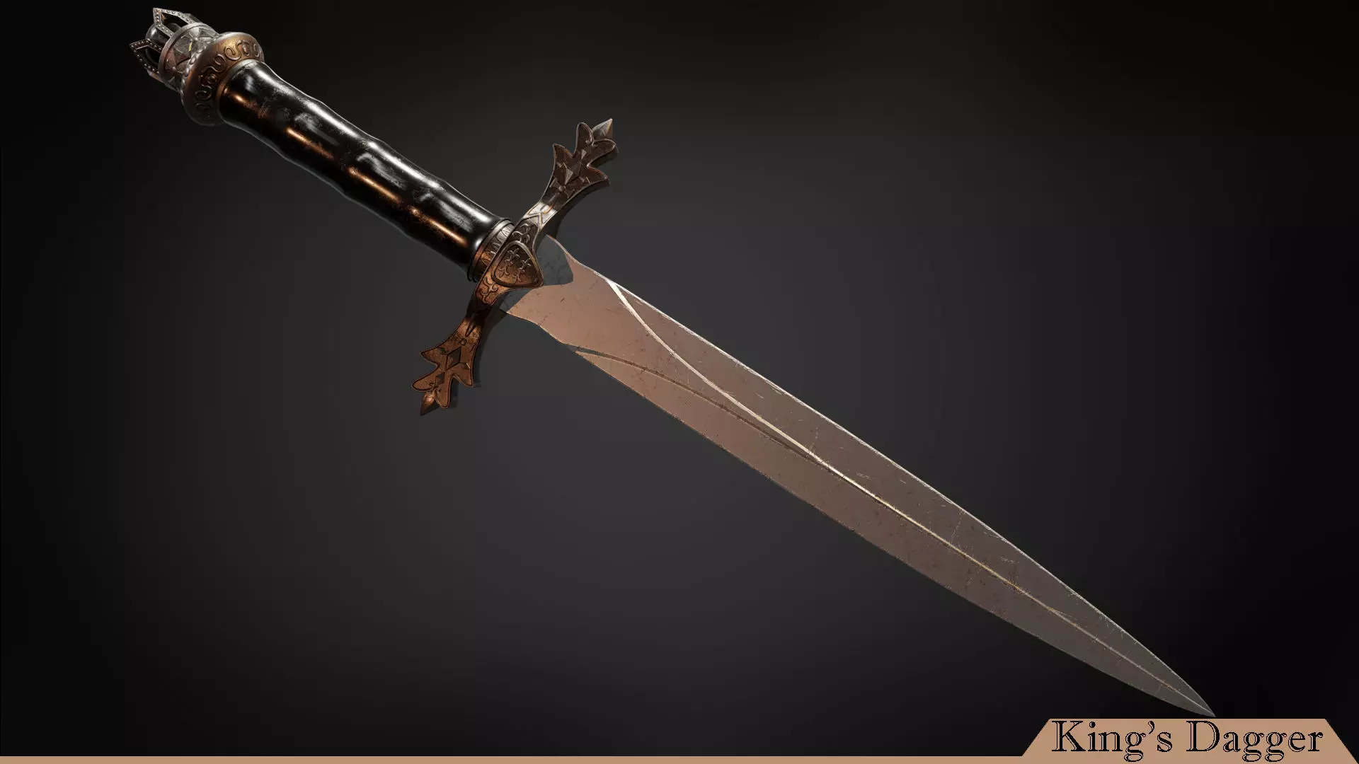 Kings Dagger Game Ready  Low-poly 3D model_0