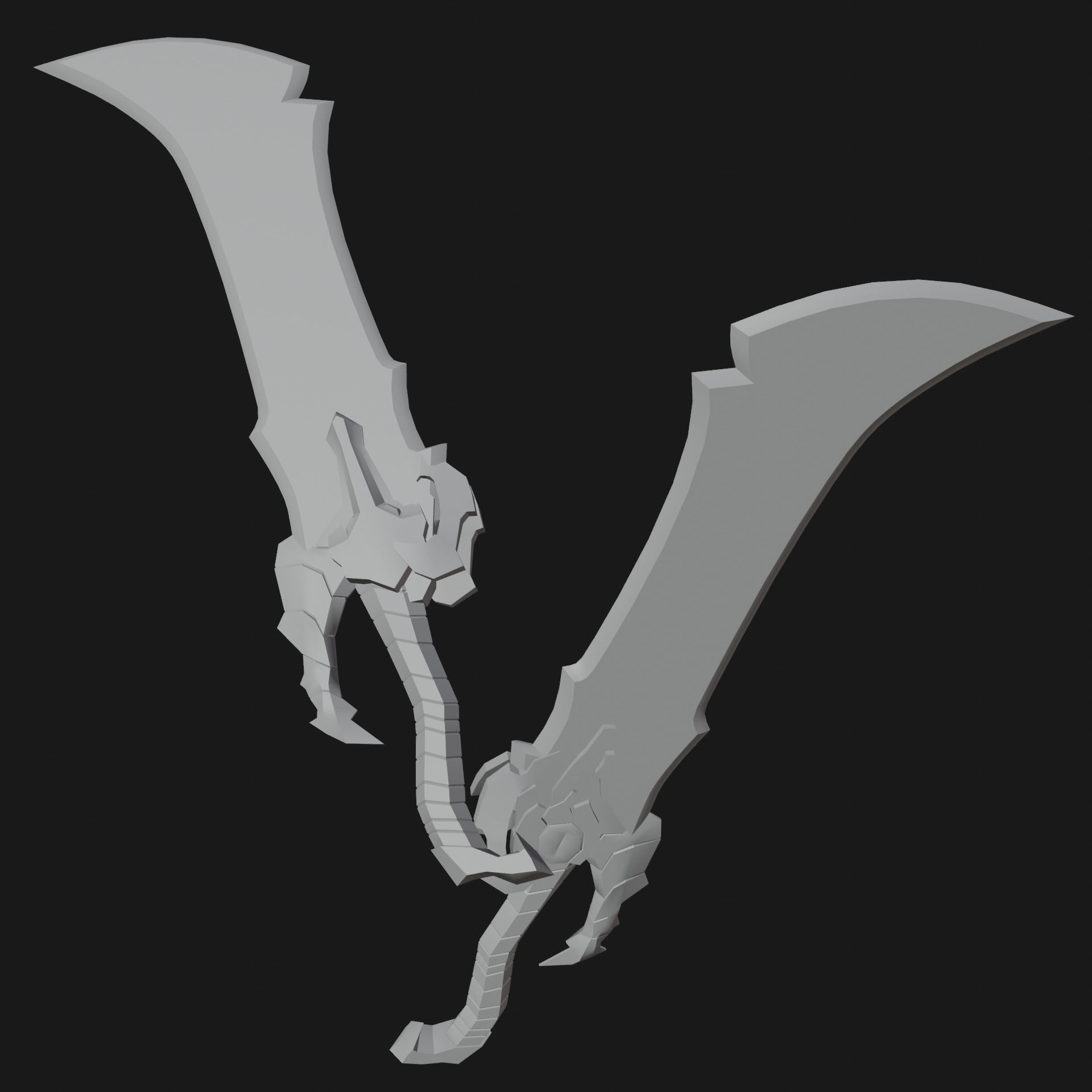 Demon King Daggers Solo Leveling Low-poly 3D model_5