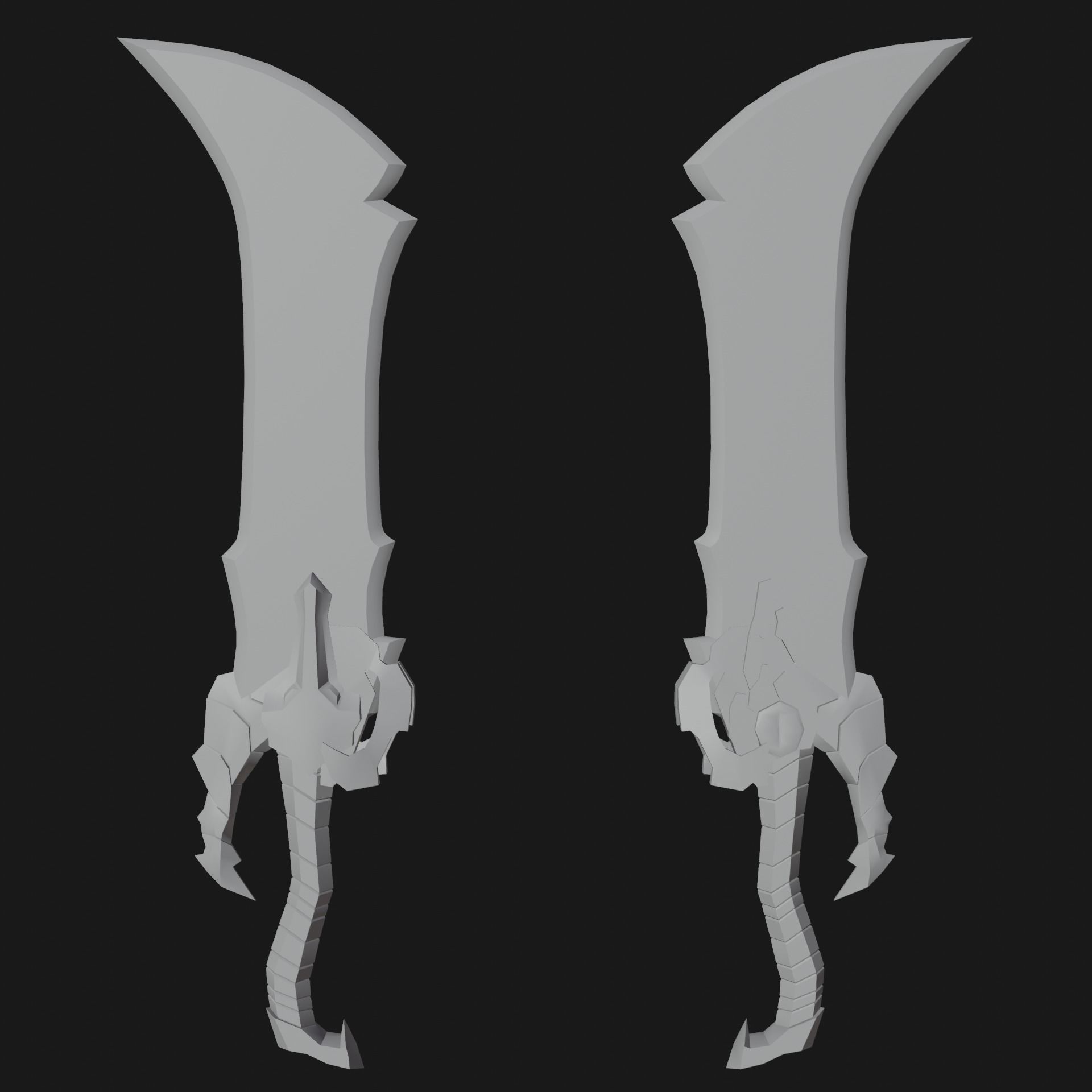 Demon King Daggers Solo Leveling Low-poly 3D model_4