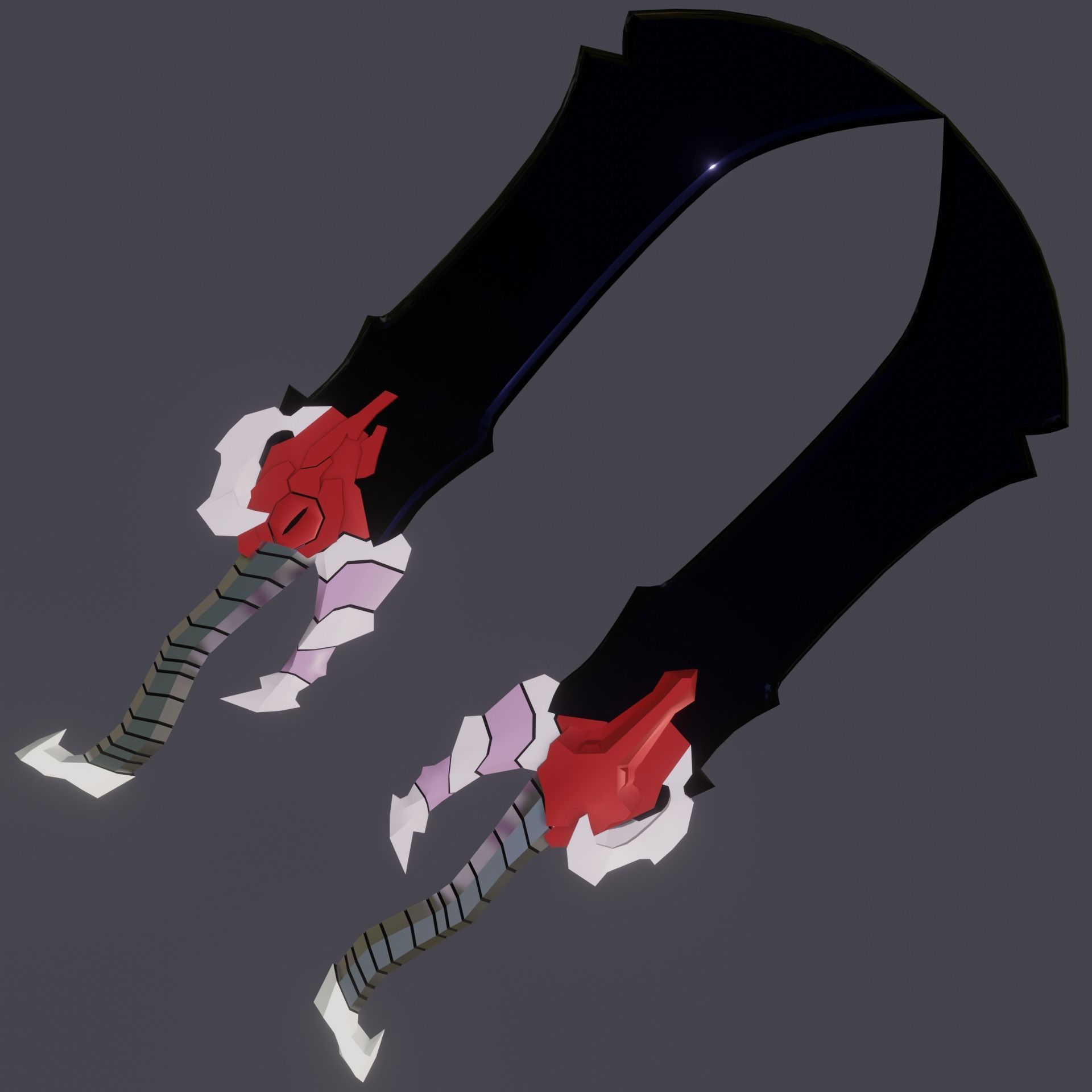 Demon King Daggers Solo Leveling Low-poly 3D model_2