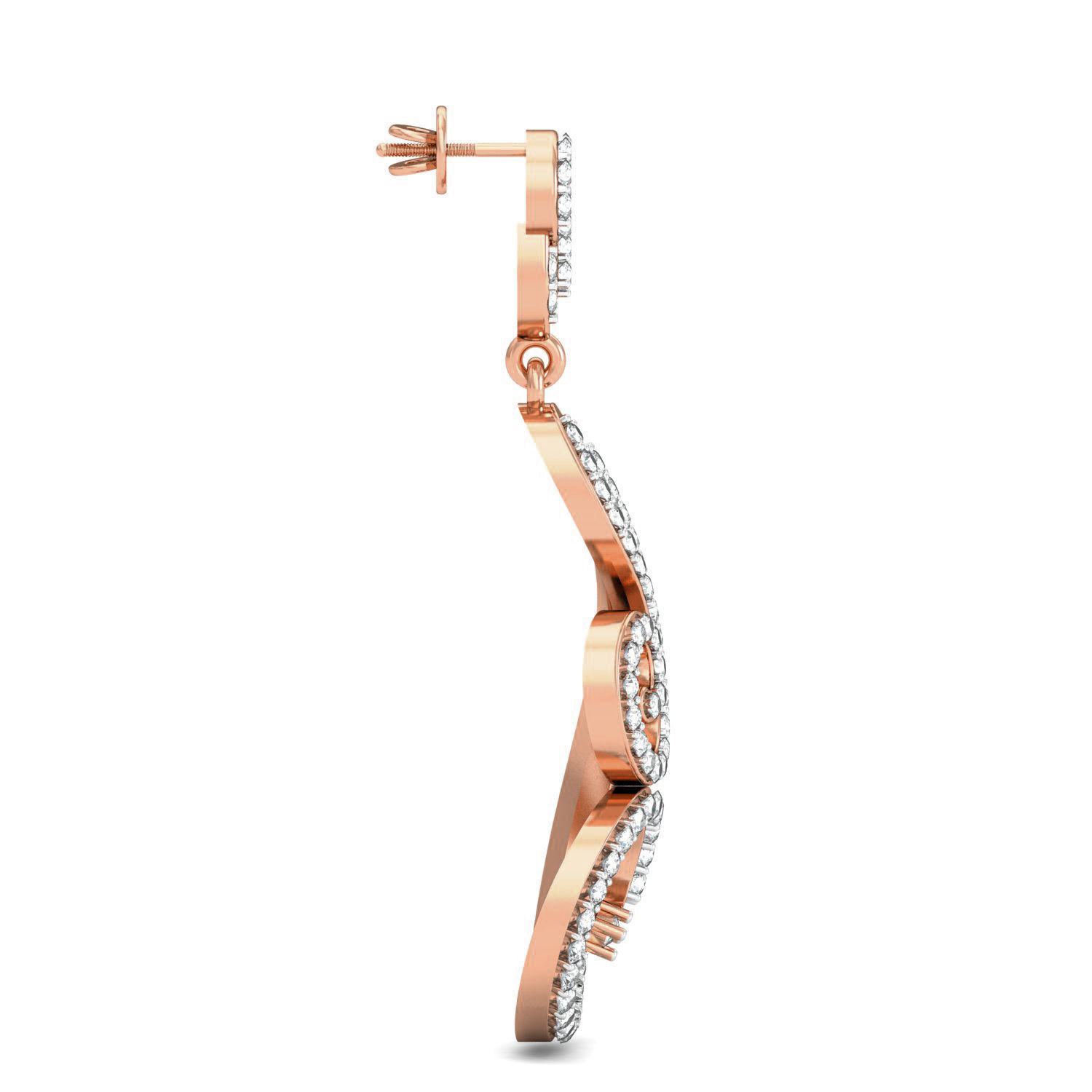 Women Long Earrings 3dm stl 3mf obj glb gltf render details 3D print model_8