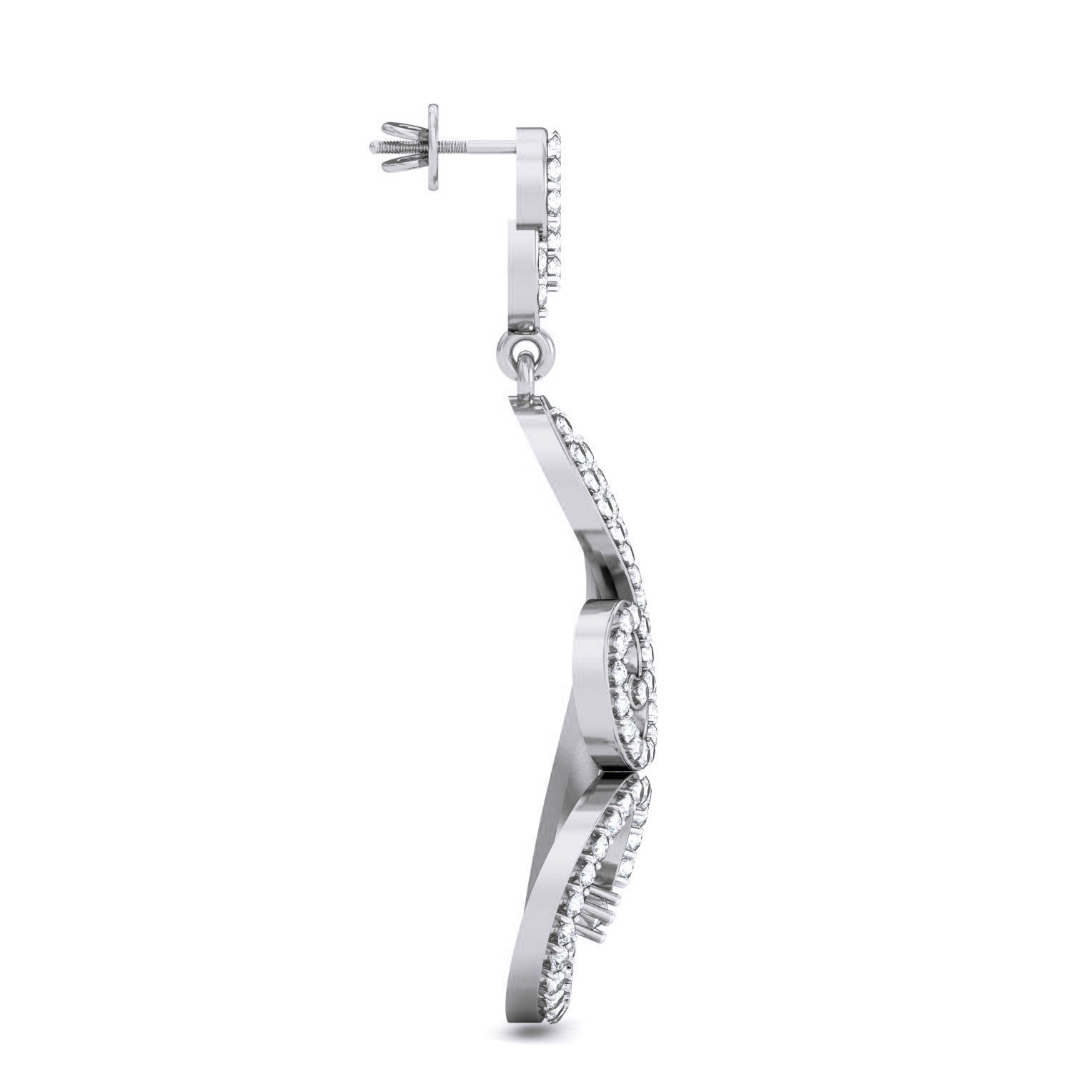 Women Long Earrings 3dm stl 3mf obj glb gltf render details 3D print model_7