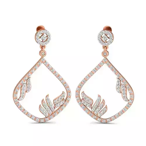 Women Long Earrings 3dm stl 3mf obj glb gltf render details