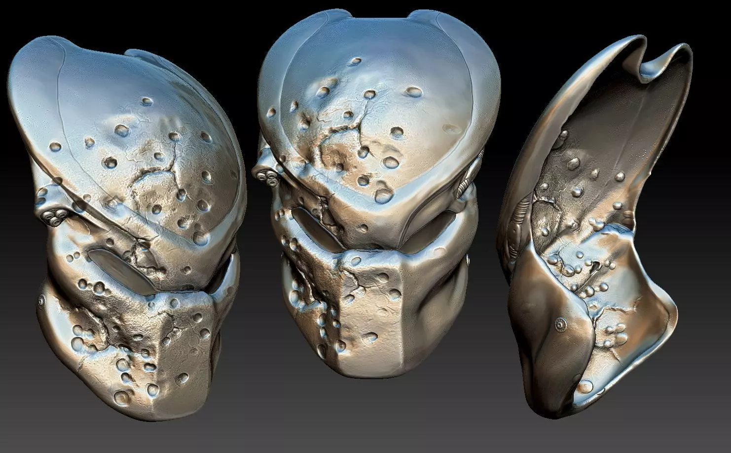 bulletproof predator helmet 3D print model_0