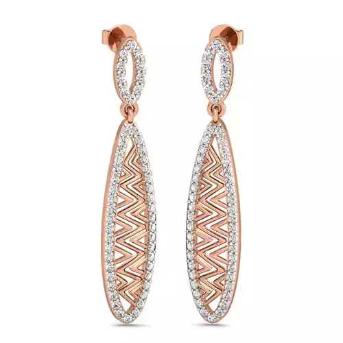 Women Long Earrings 3dm stl 3mf obj glb gltf render details