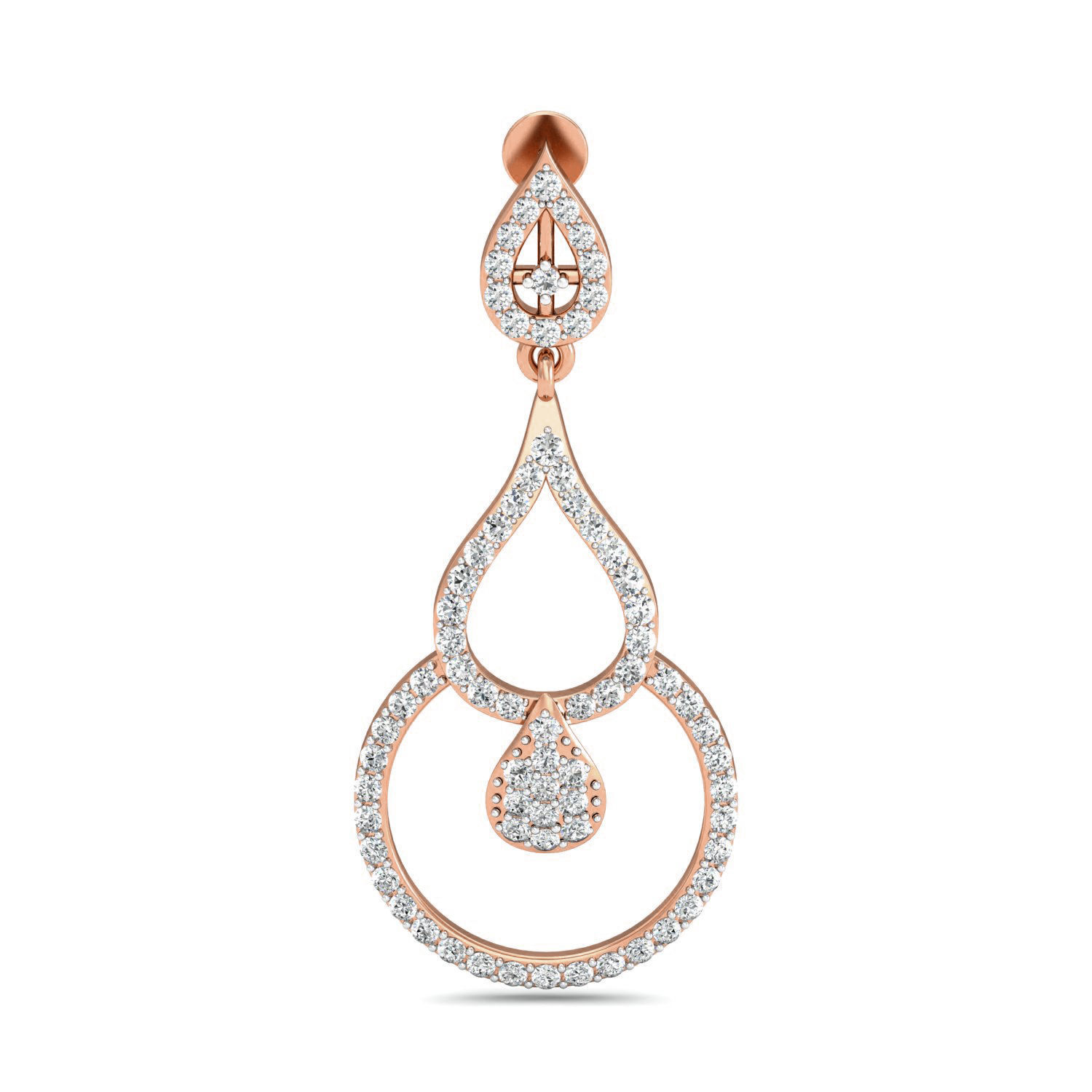 Women Long Earrings 3dm stl 3mf obj glb gltf render details 3D print model_4