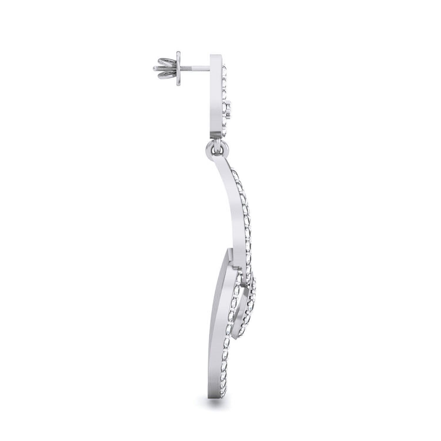 Women Long Earrings 3dm stl 3mf obj glb gltf render details 3D print model_8