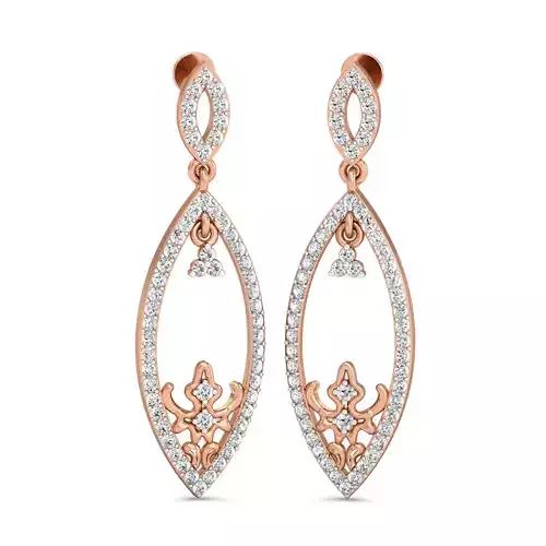 Women Long Earrings 3dm stl 3mf obj glb gltf render details