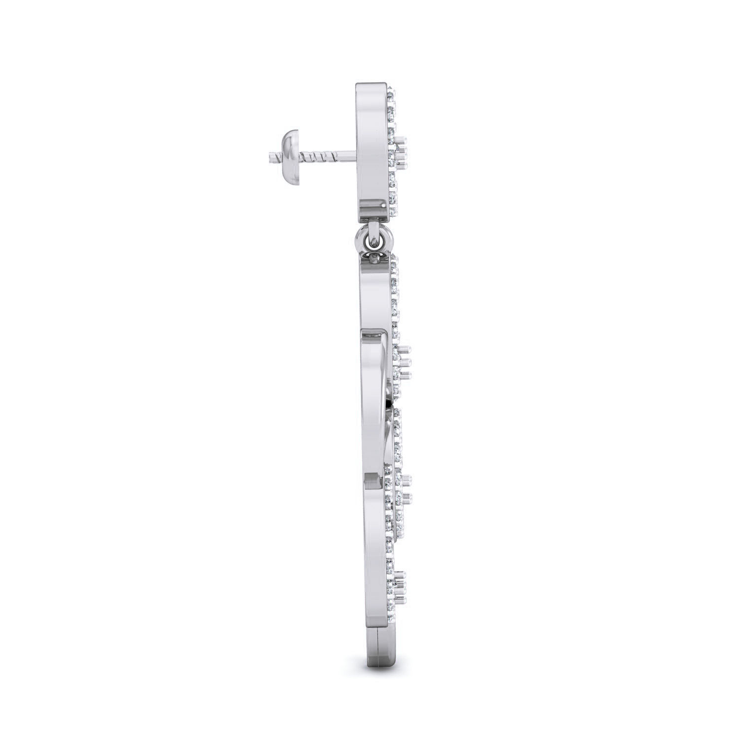 Women Long Earrings 3dm stl 3mf obj glb gltf render details 3D print model_7