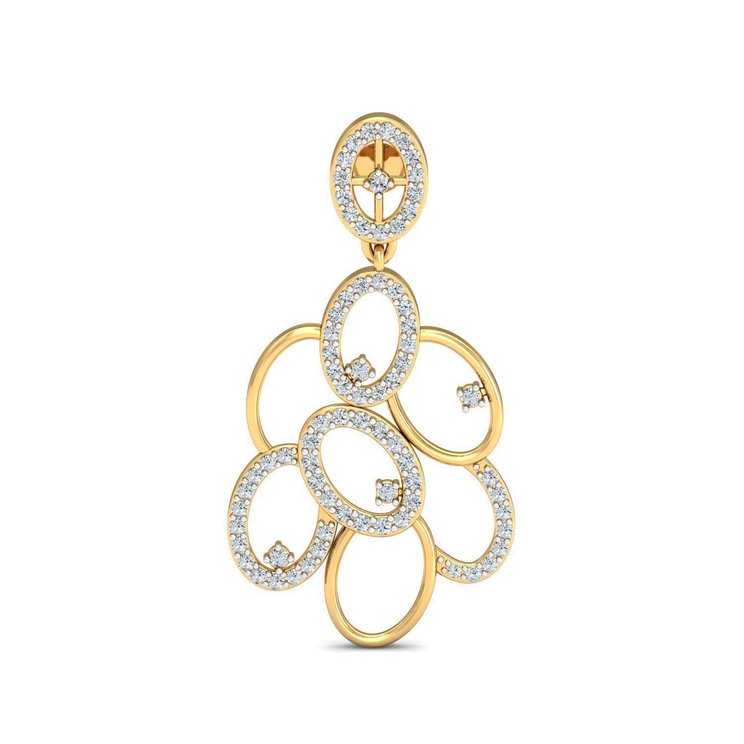 Women Long Earrings 3dm stl 3mf obj glb gltf render details 3D print model_3