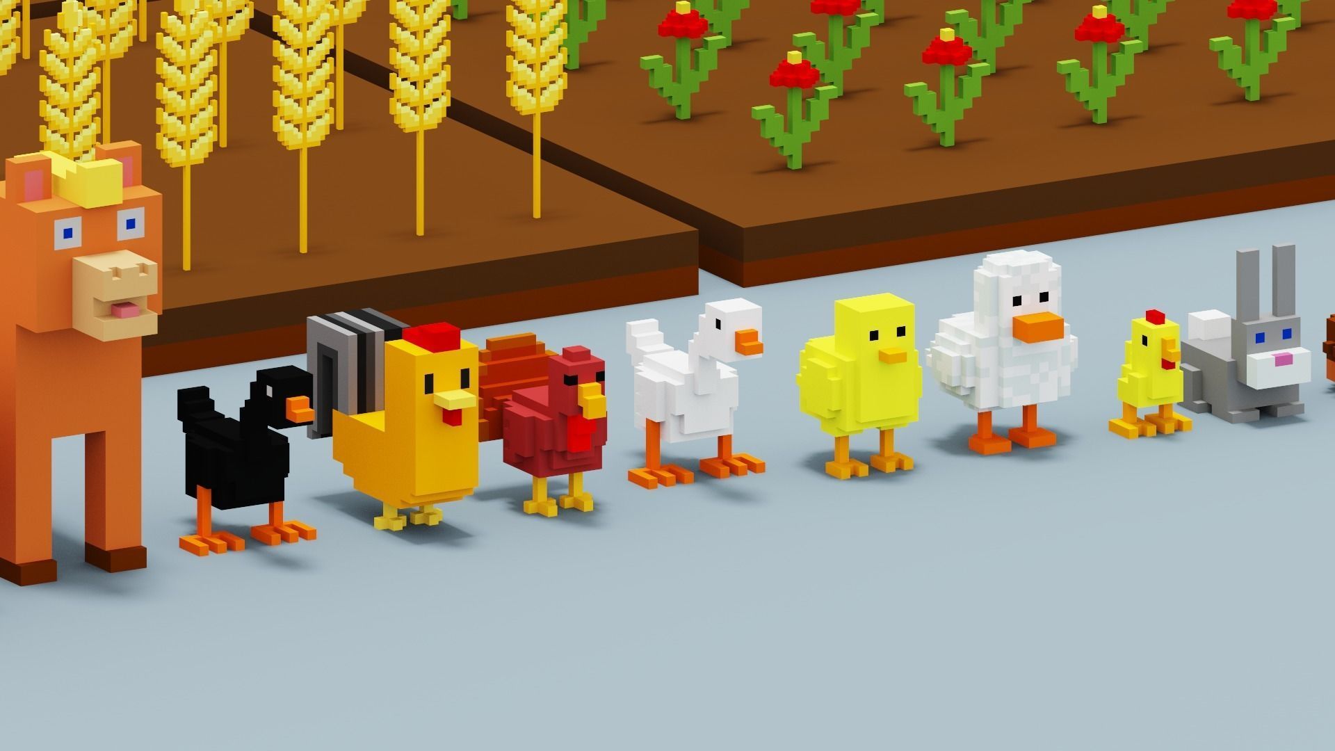 Voxel Farm Pack Low-poly 3D model_4