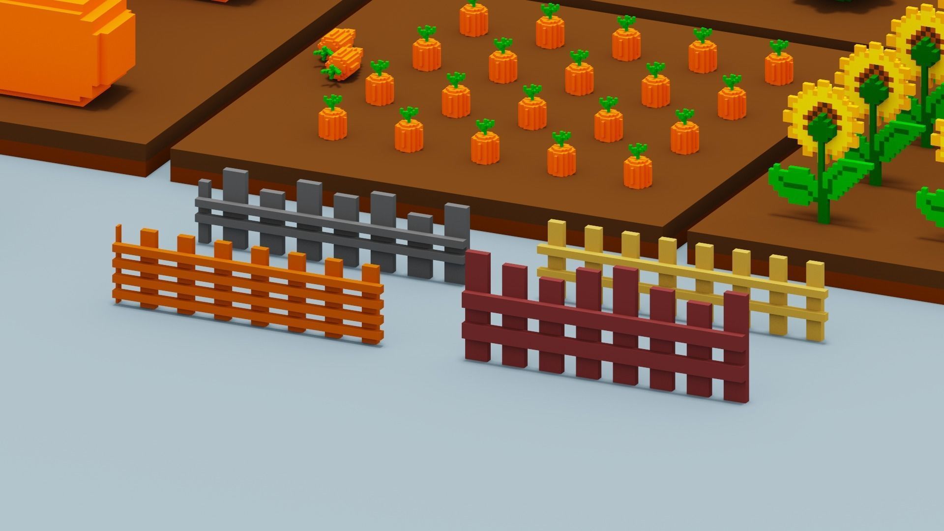 Voxel Farm Pack Low-poly 3D model_11