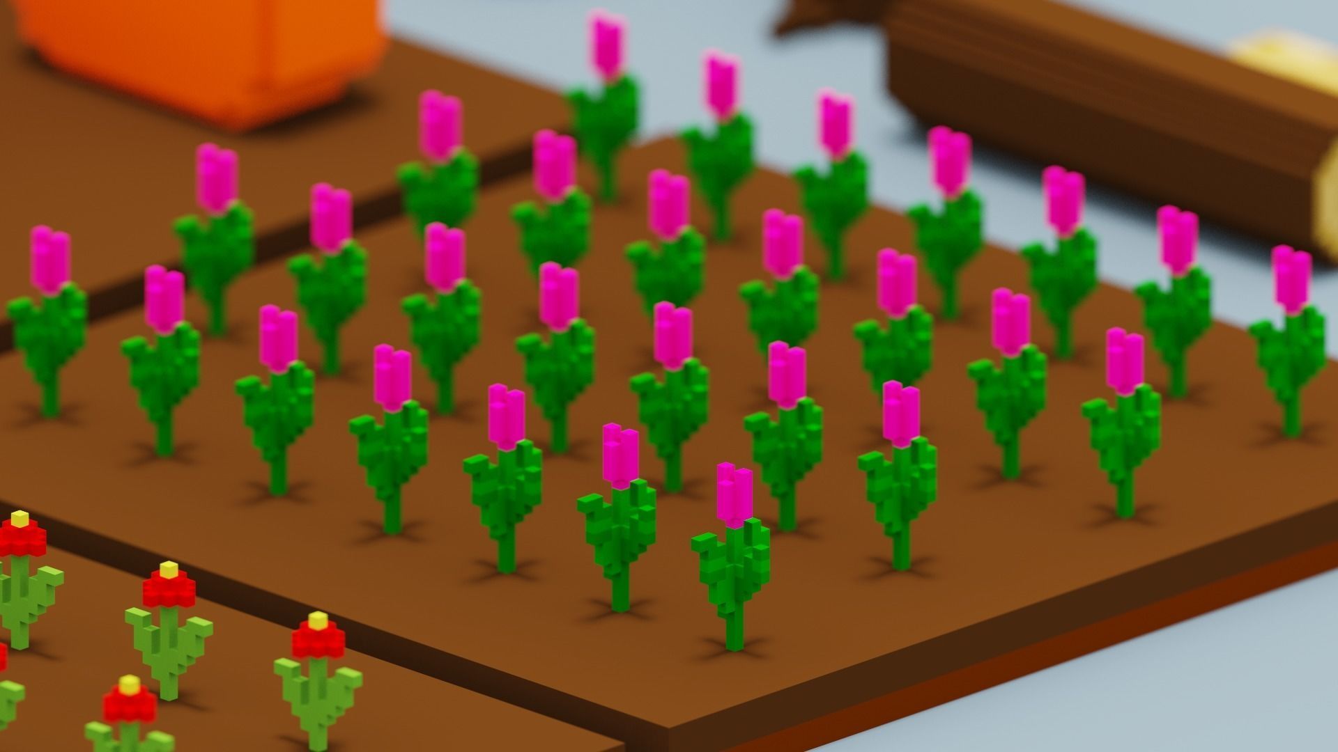 Voxel Farm Pack Low-poly 3D model_18