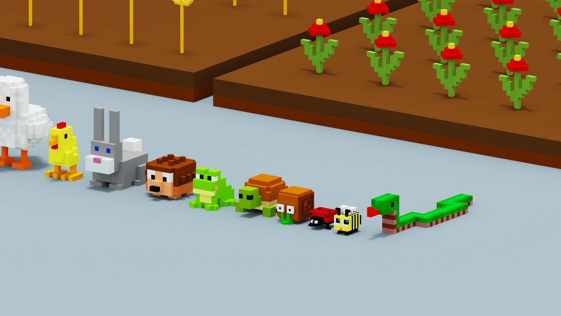 Voxel Farm Pack Low-poly 3D model_6