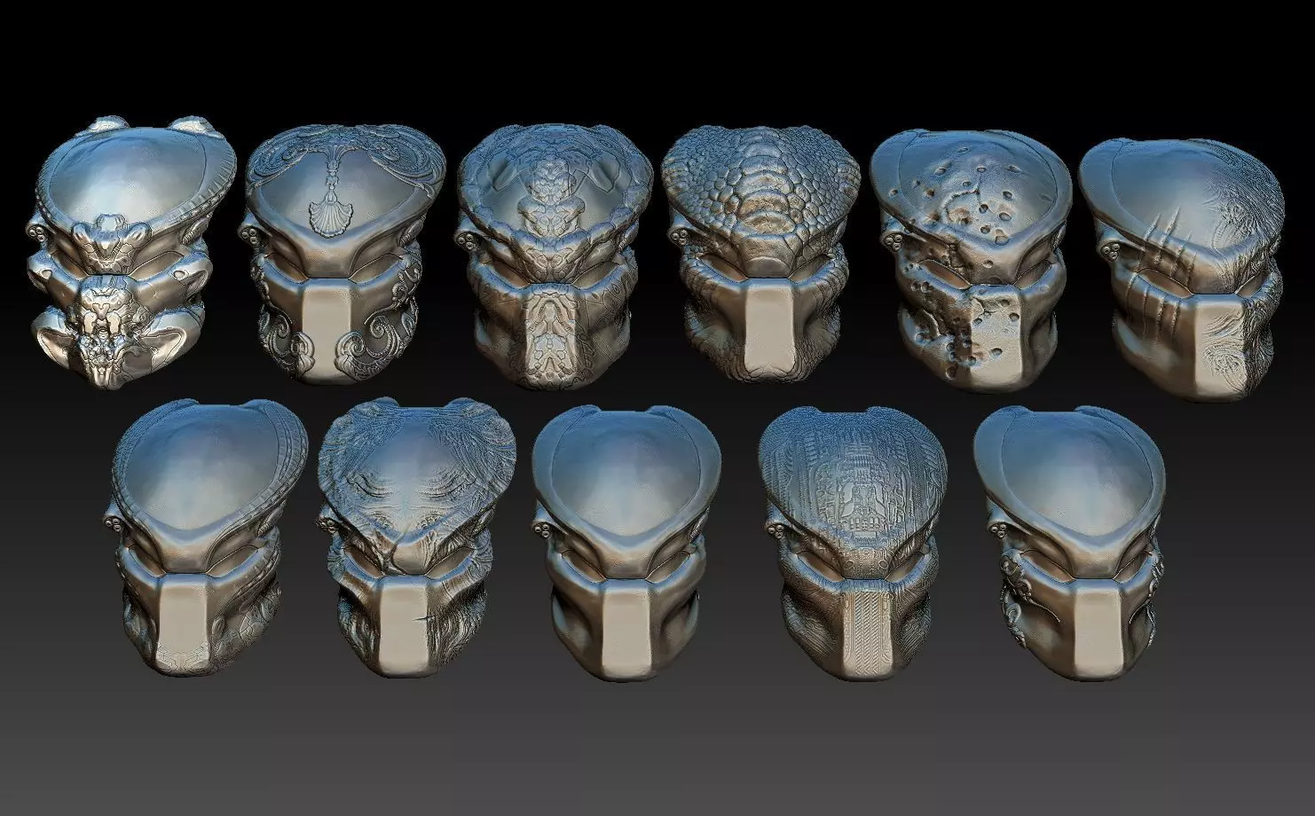 predator helmet pack 3D print model