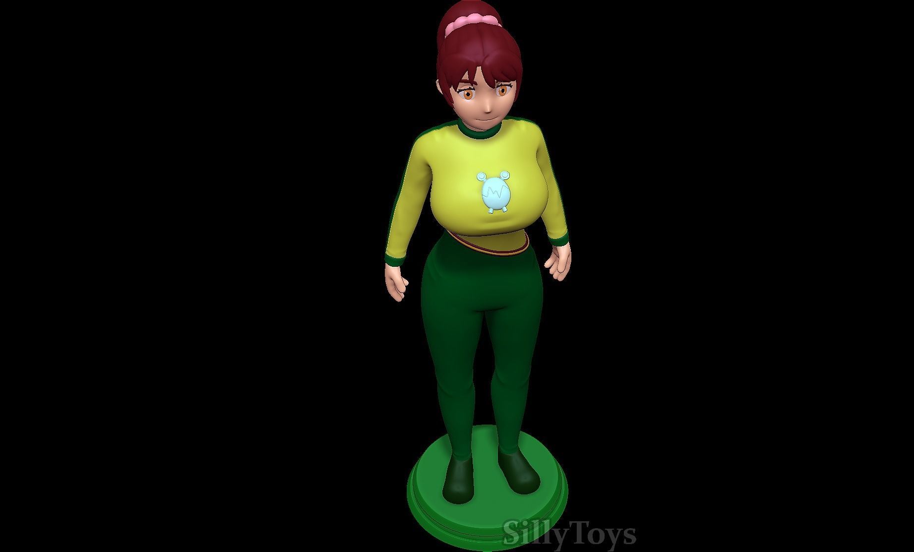 Anna Hanyu in Yolkian outfit 3D print model_4