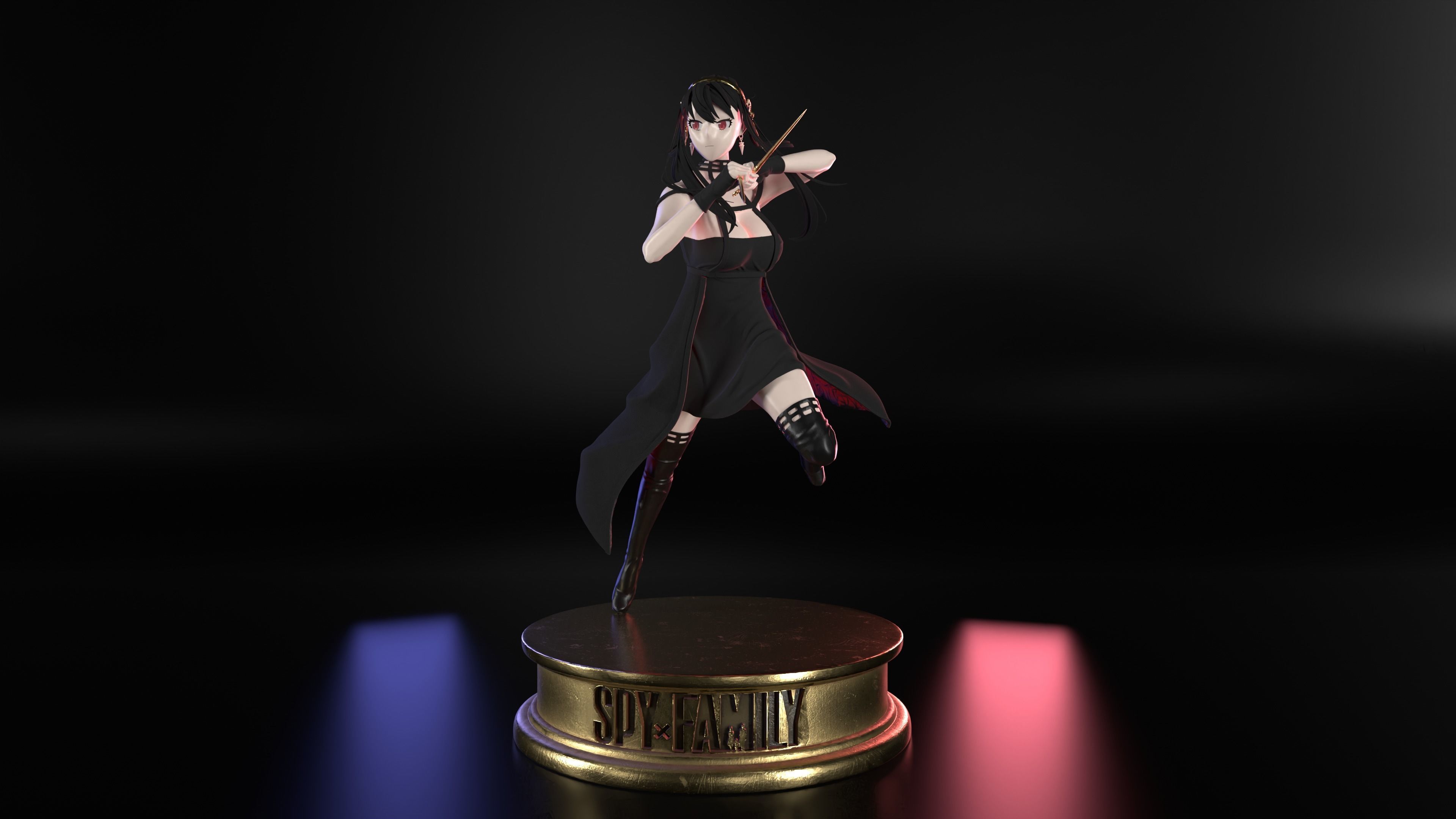 Yor Forger 3d sculpture 3D print model_4