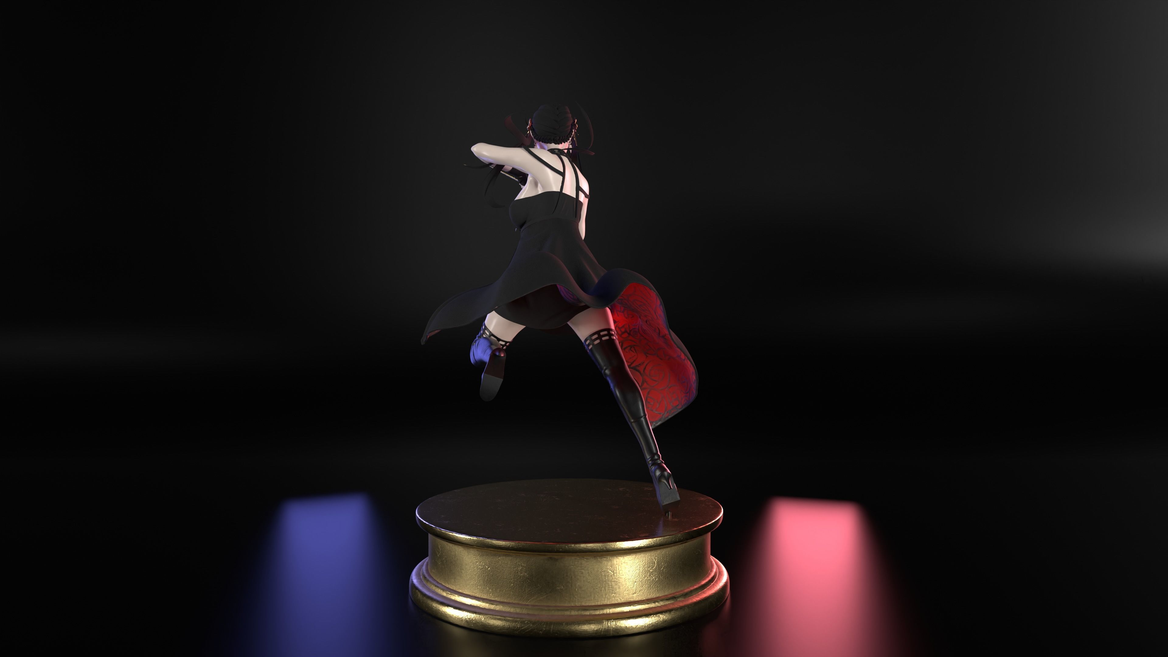 Yor Forger 3d sculpture 3D print model_7