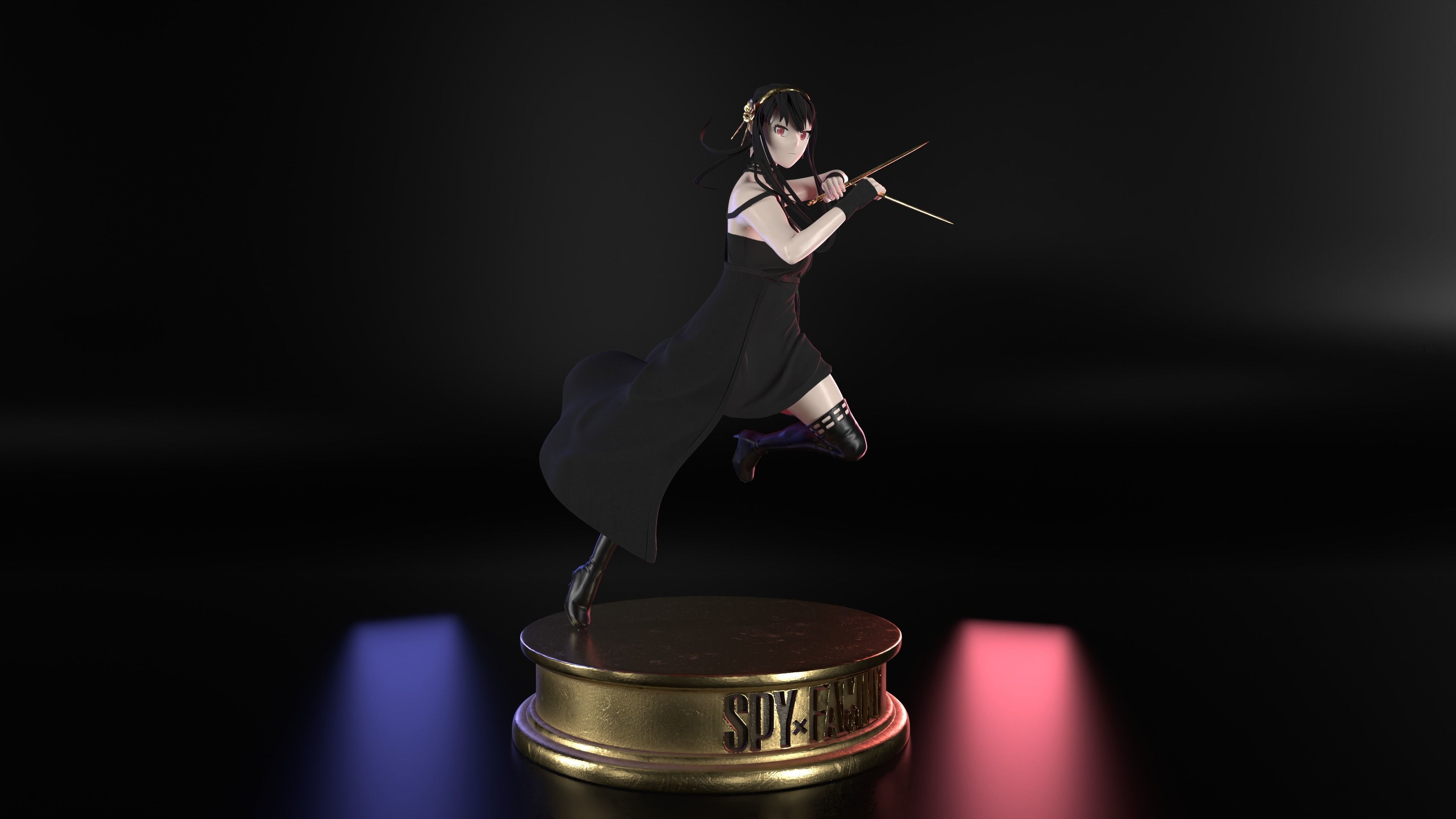 Yor Forger 3d sculpture 3D print model_5