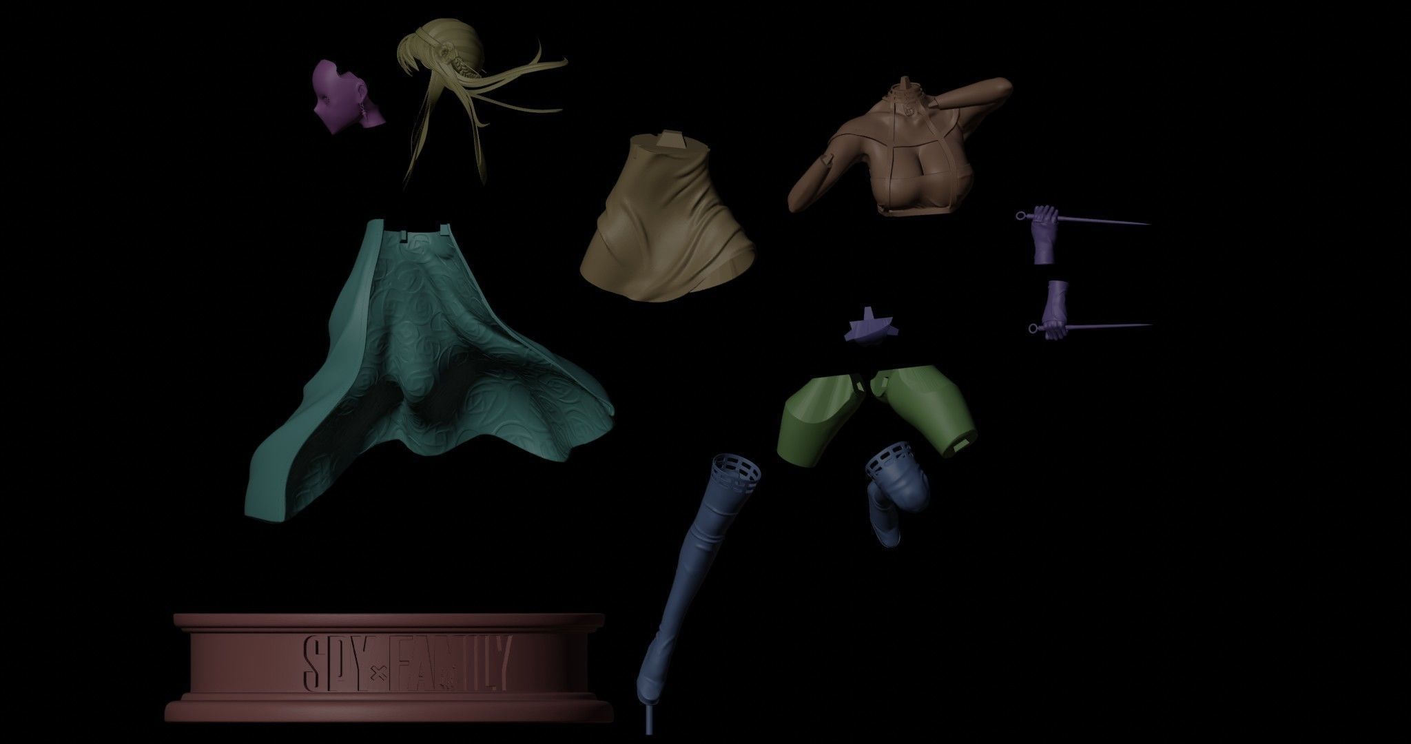 Yor Forger 3d sculpture 3D print model_13