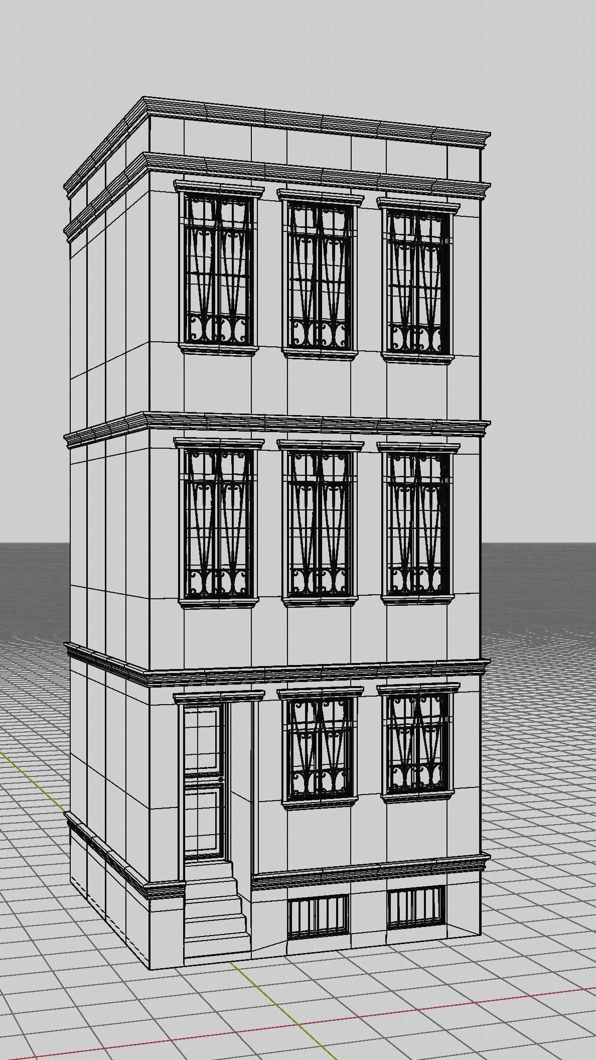 European Building Persian Style Low-poly 3D model_15