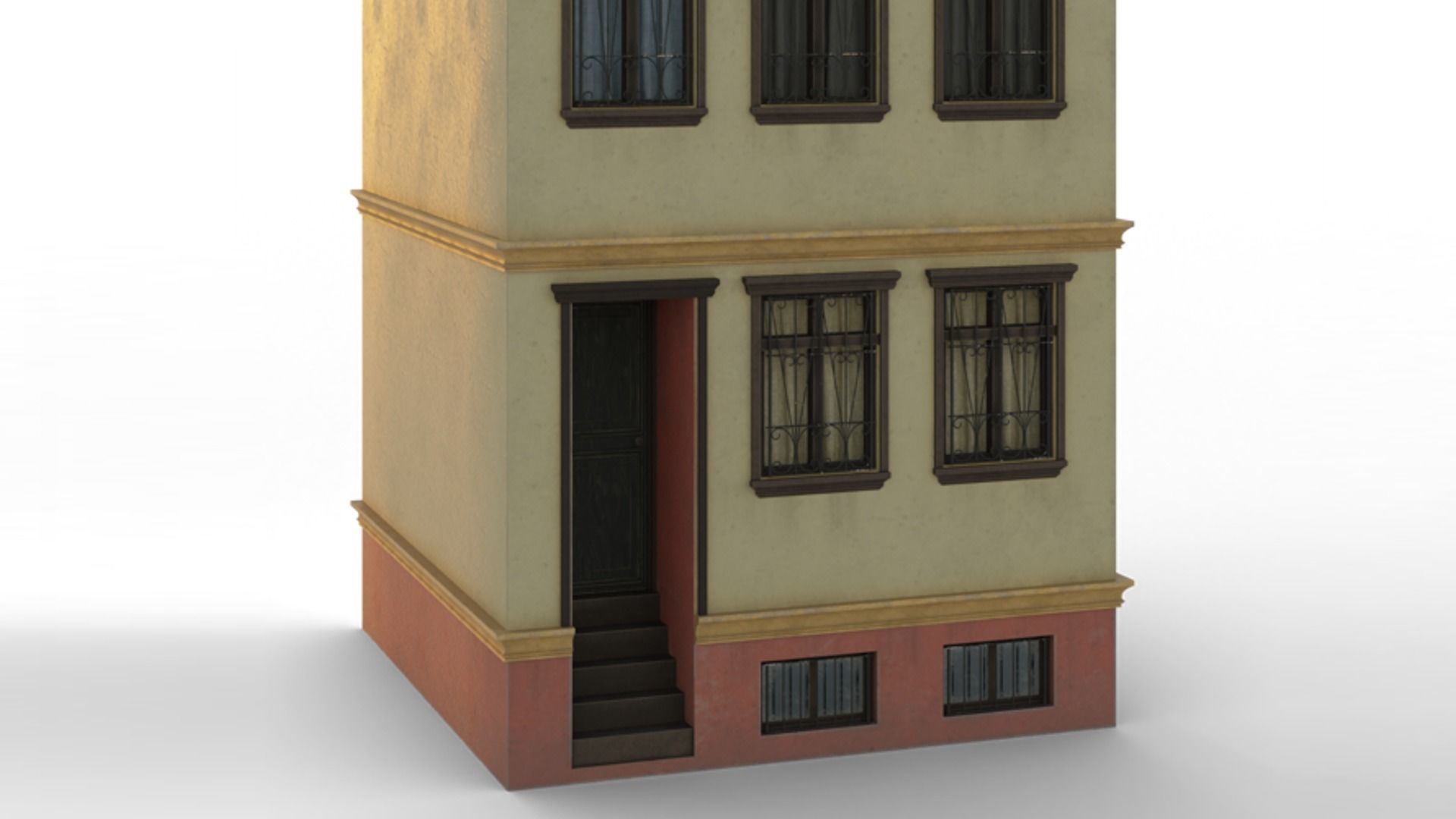 European Building Persian Style Low-poly 3D model_2