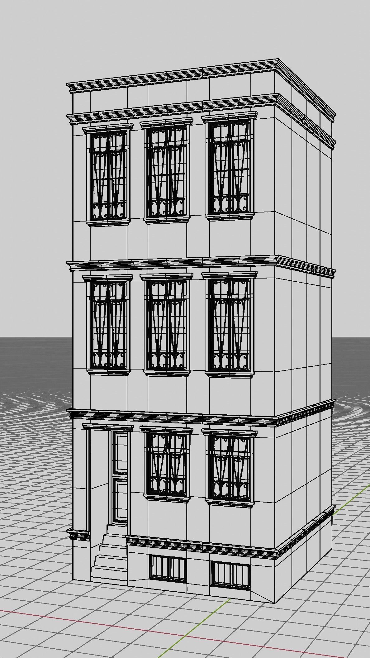 European Building Persian Style Low-poly 3D model_16