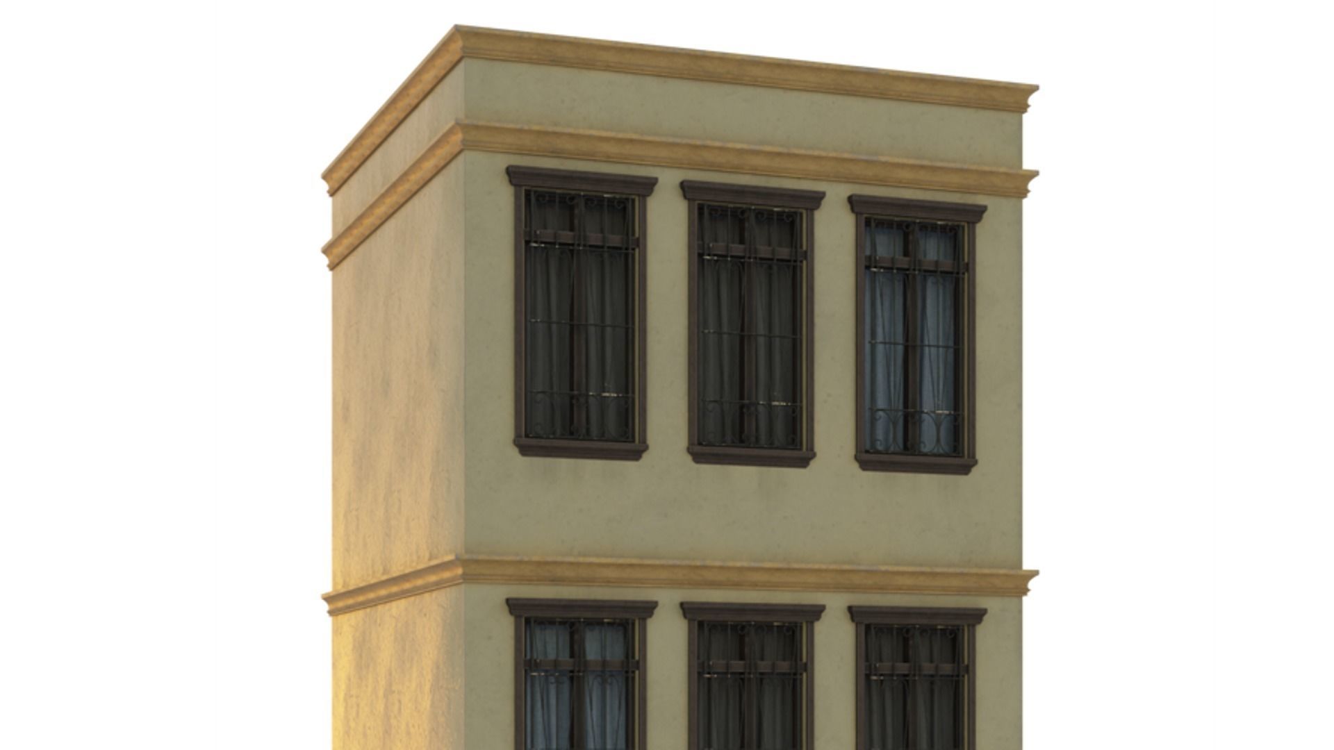 European Building Persian Style Low-poly 3D model_1