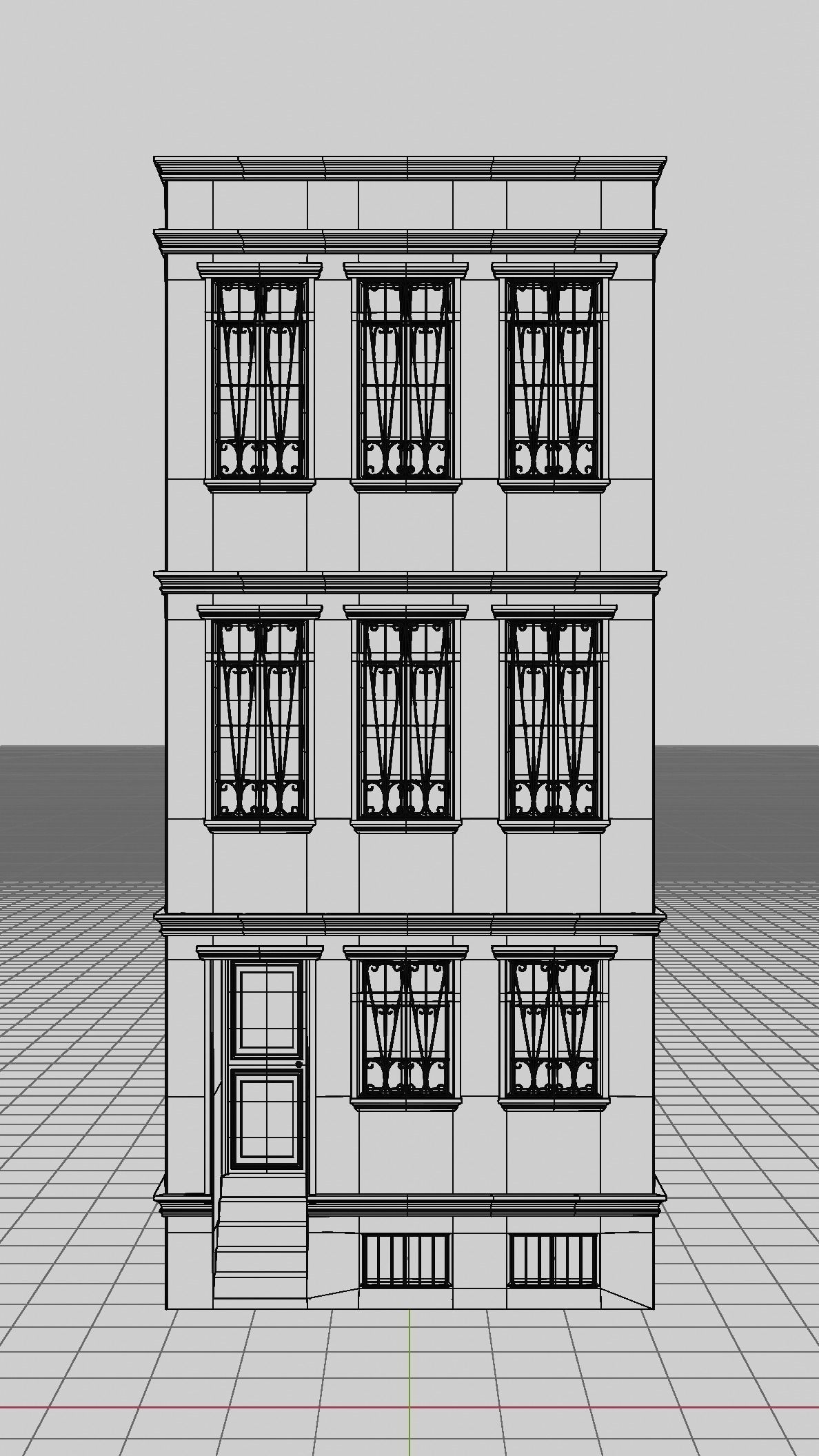 European Building Persian Style Low-poly 3D model_17