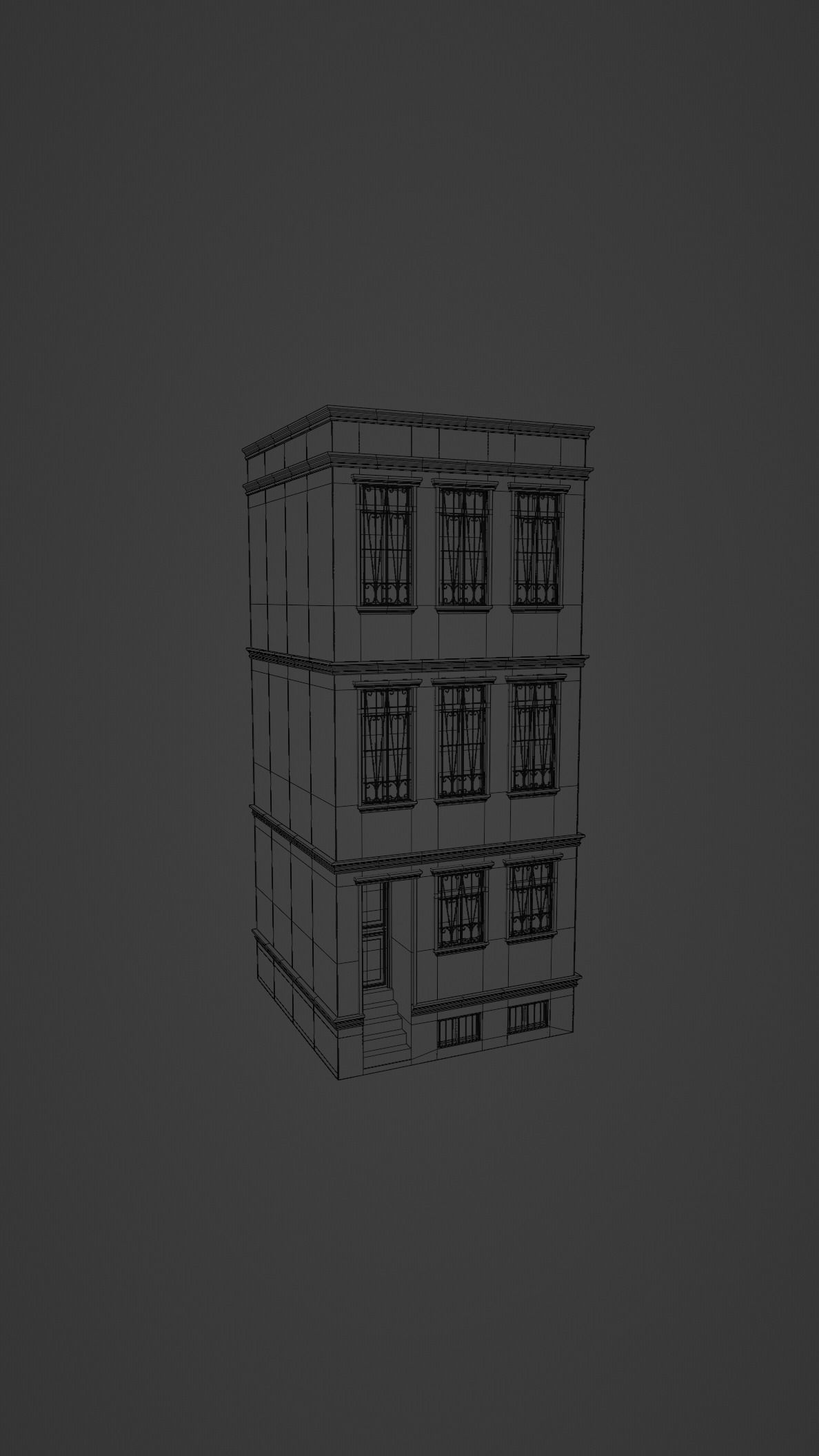 European Building Persian Style Low-poly 3D model_5