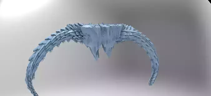 Sci fi Alien Dragon Bone Spine cliffs 1