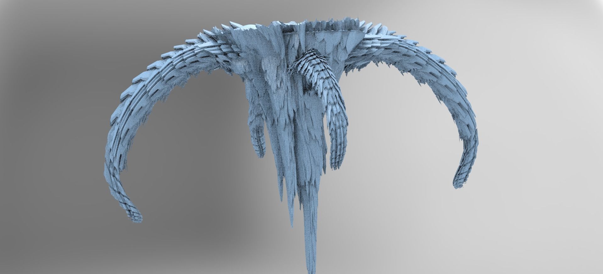 Alien Dragon Bone Mountain  3D model_1