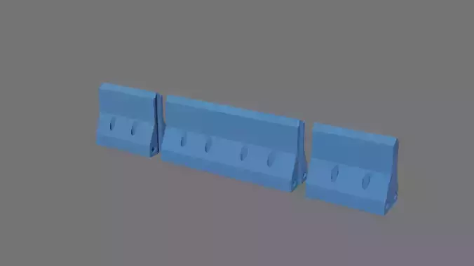 Concrete Jersey Barrier Terrain