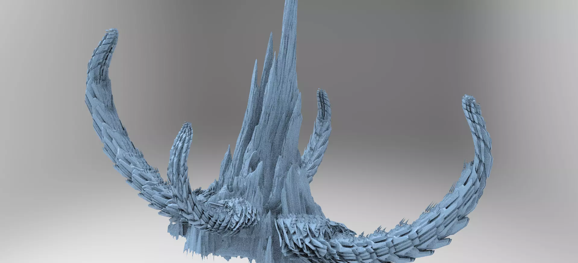  Dragon Bone Spine cliffs Huge  3D model_0