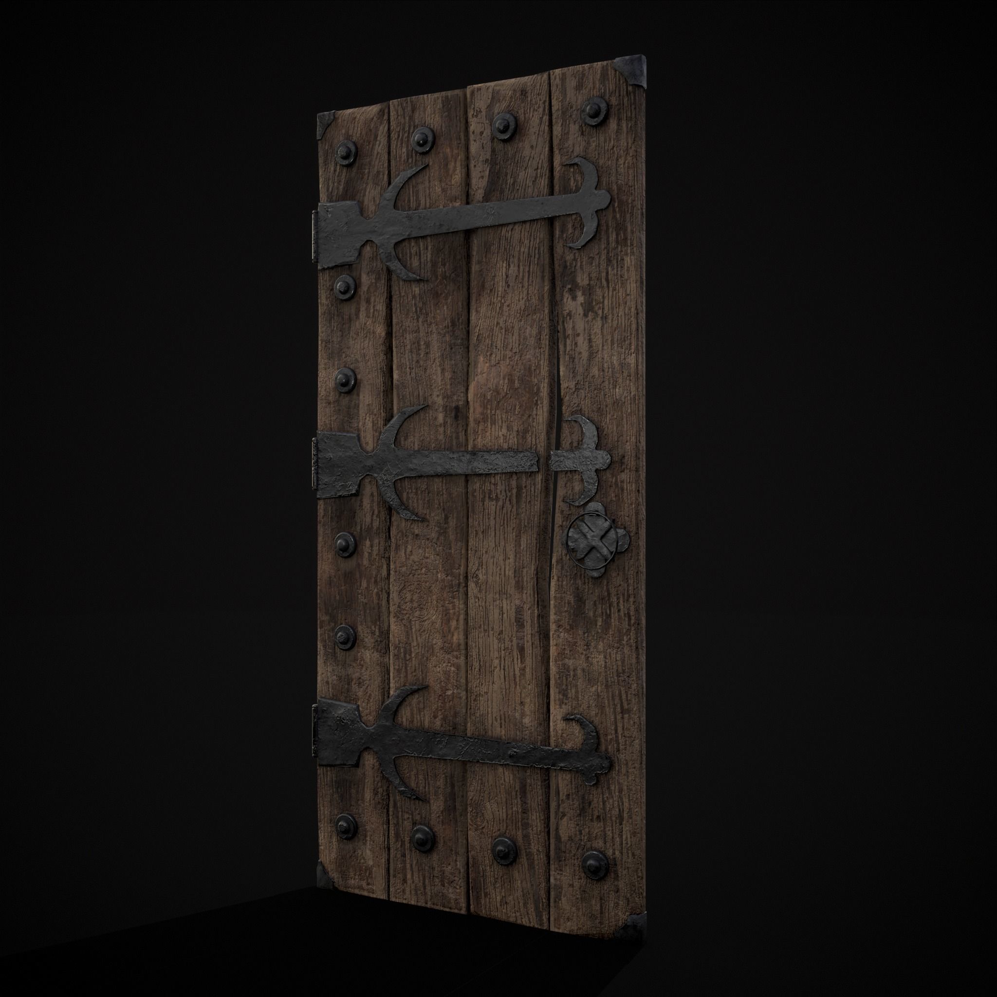 Four Wood Doors 3D Model Collection_40