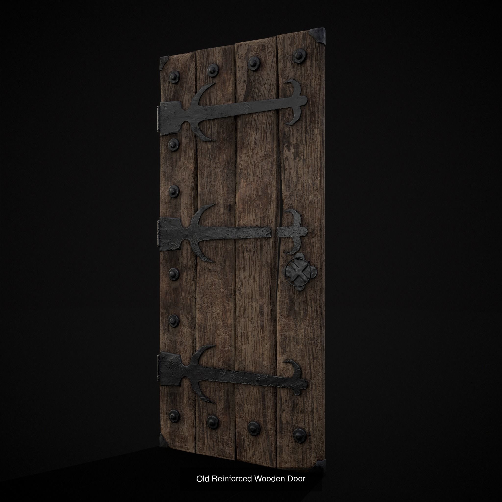 Four Wood Doors 3D Model Collection_10