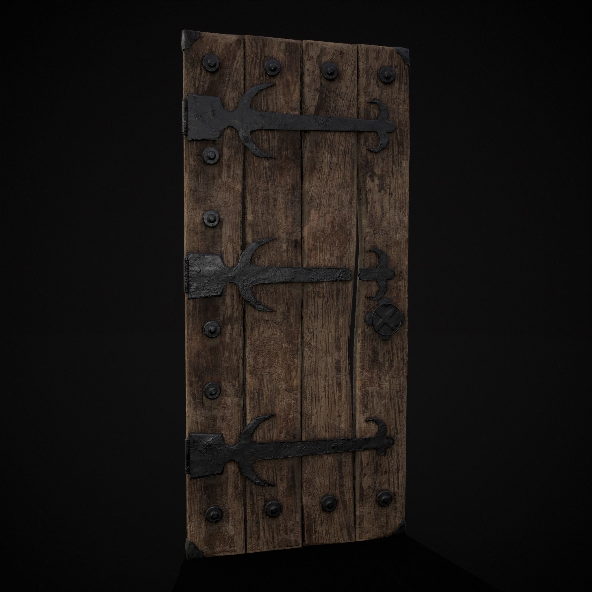Four Wood Doors 3D Model Collection_44